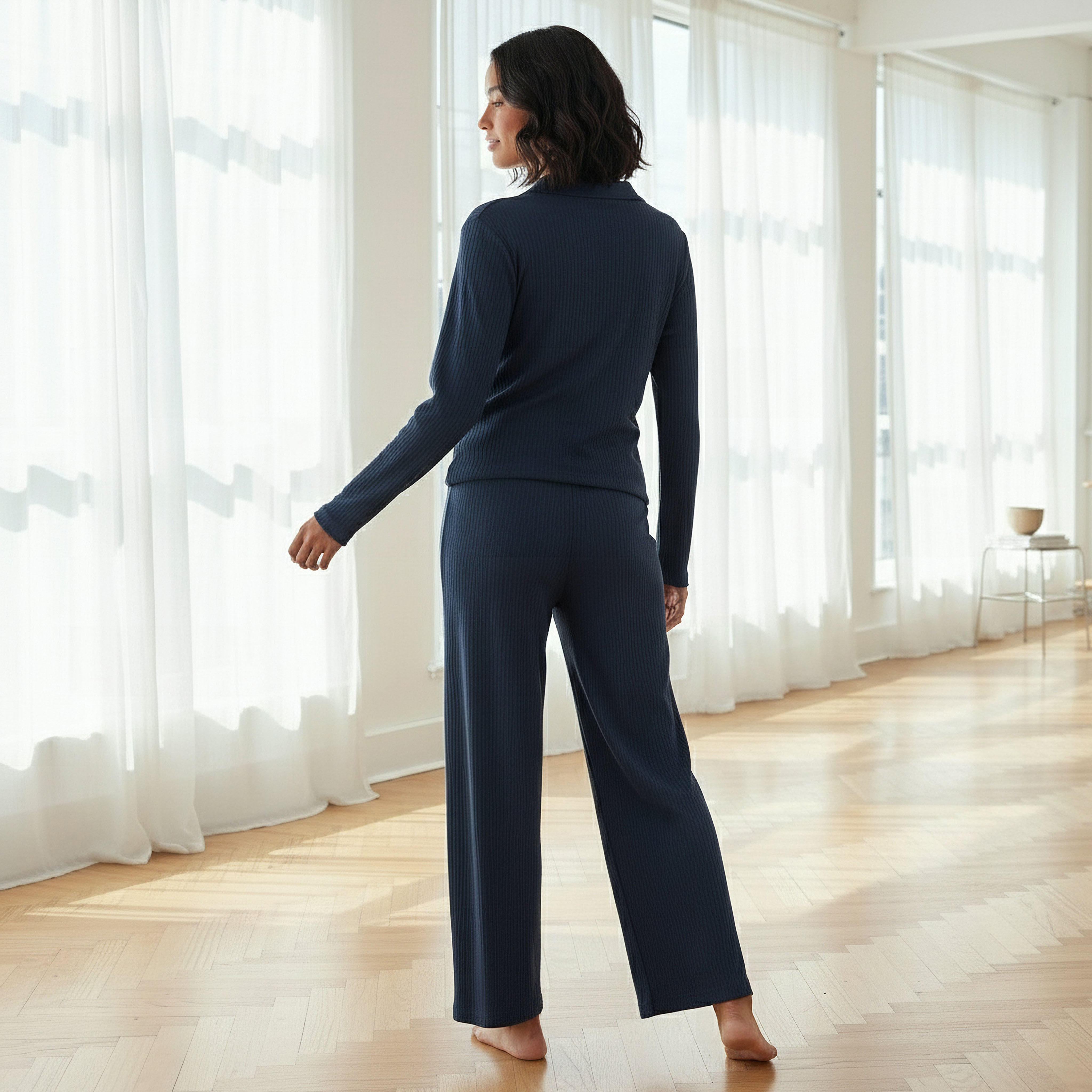 طقم بيجاما بلوزة وبنطلون-women-clothing-nightwear-pyjamas-longsets-image-4