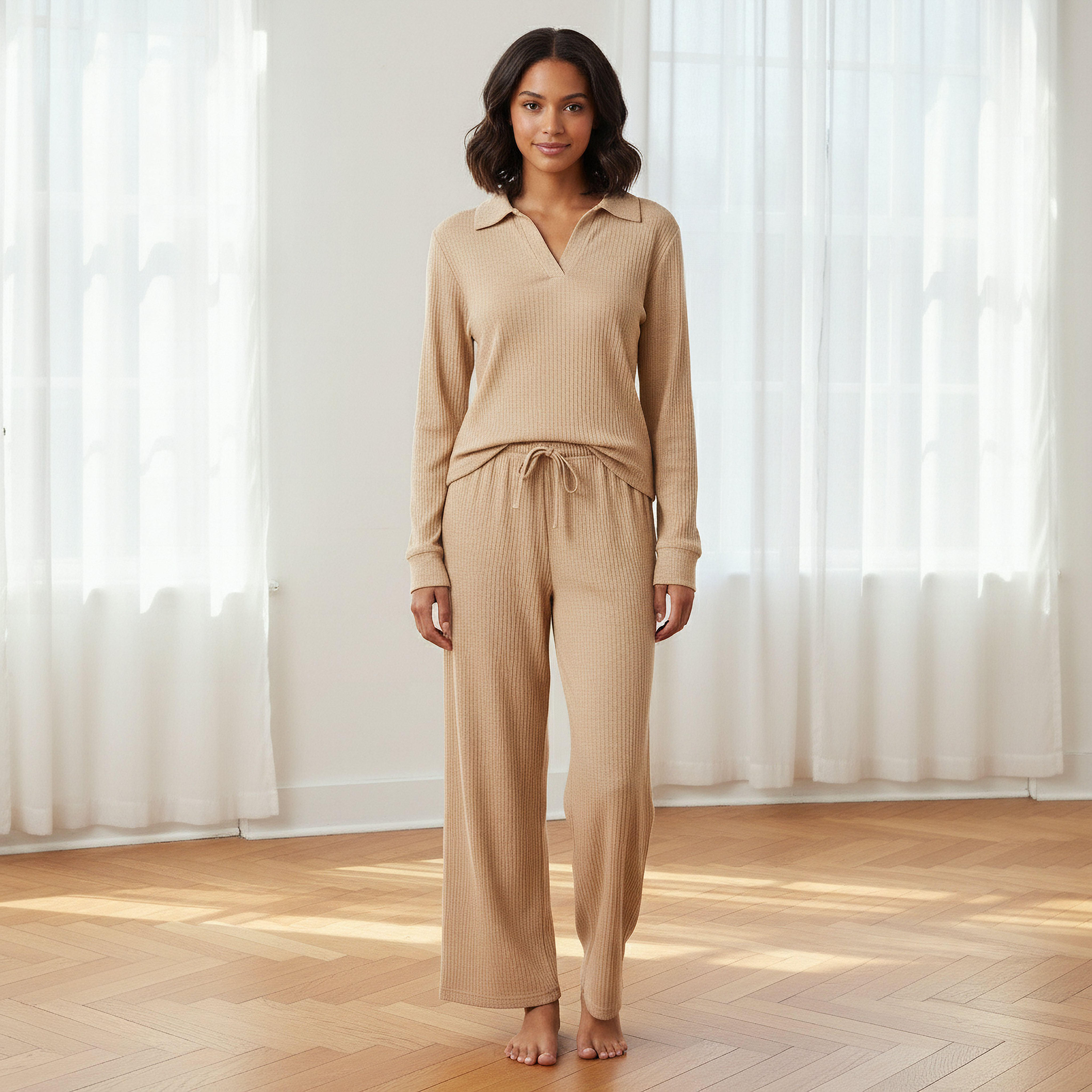 Pyjama Set Top & Trousers-women-clothing-nightwear-pyjamas-longsets-image-1
