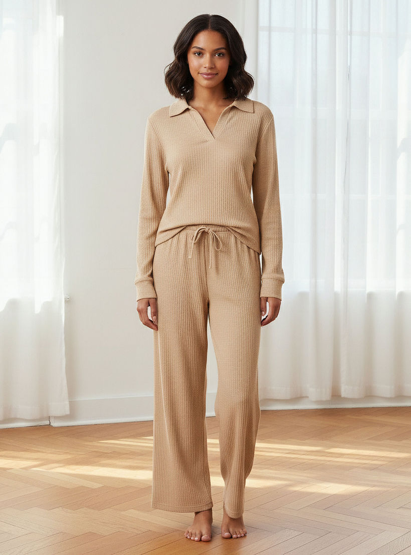 طقم بيجاما بلوزة وبنطلون-women-clothing-nightwear-pyjamas-longsets-image-1