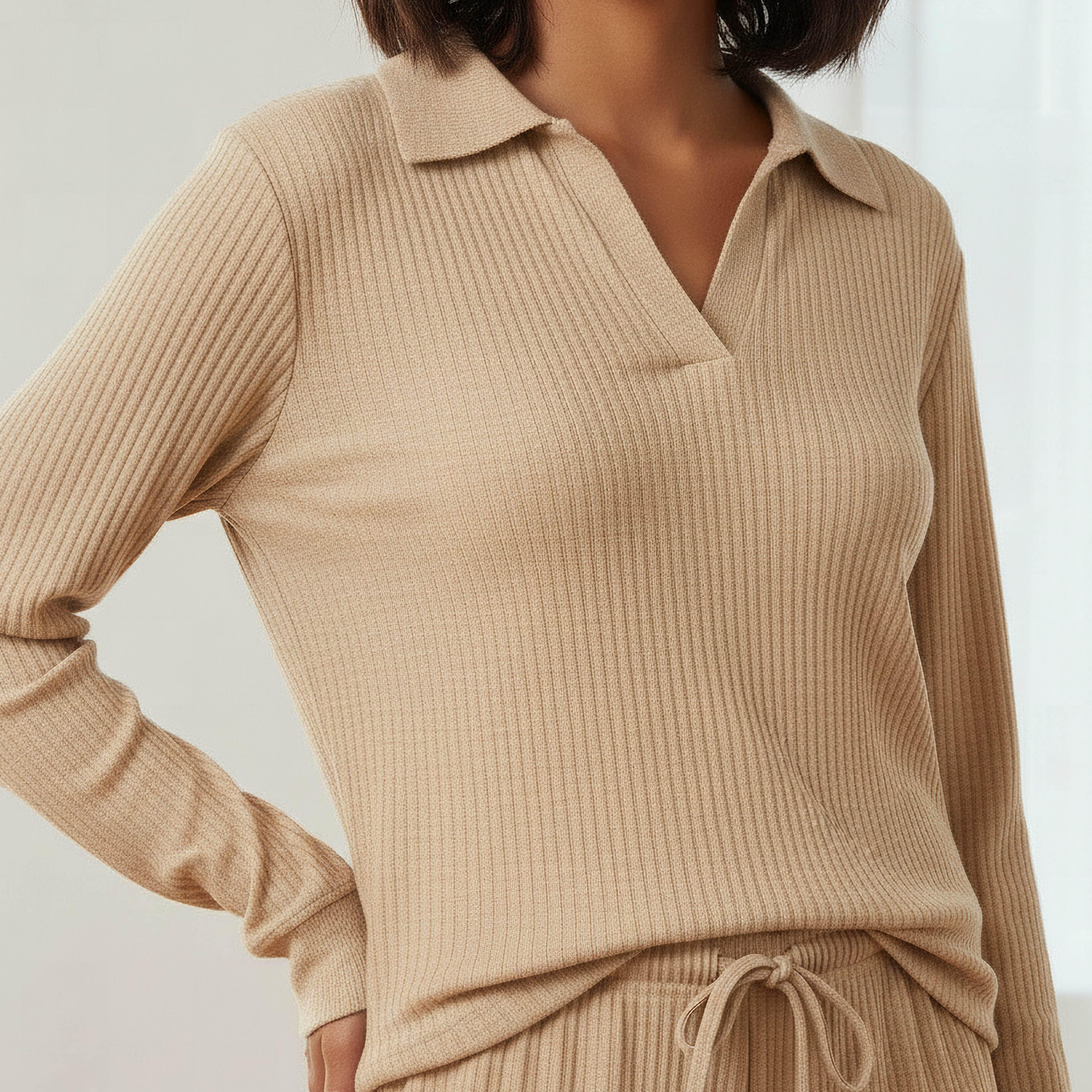 طقم بيجاما بلوزة وبنطلون-women-clothing-nightwear-pyjamas-longsets-image-5