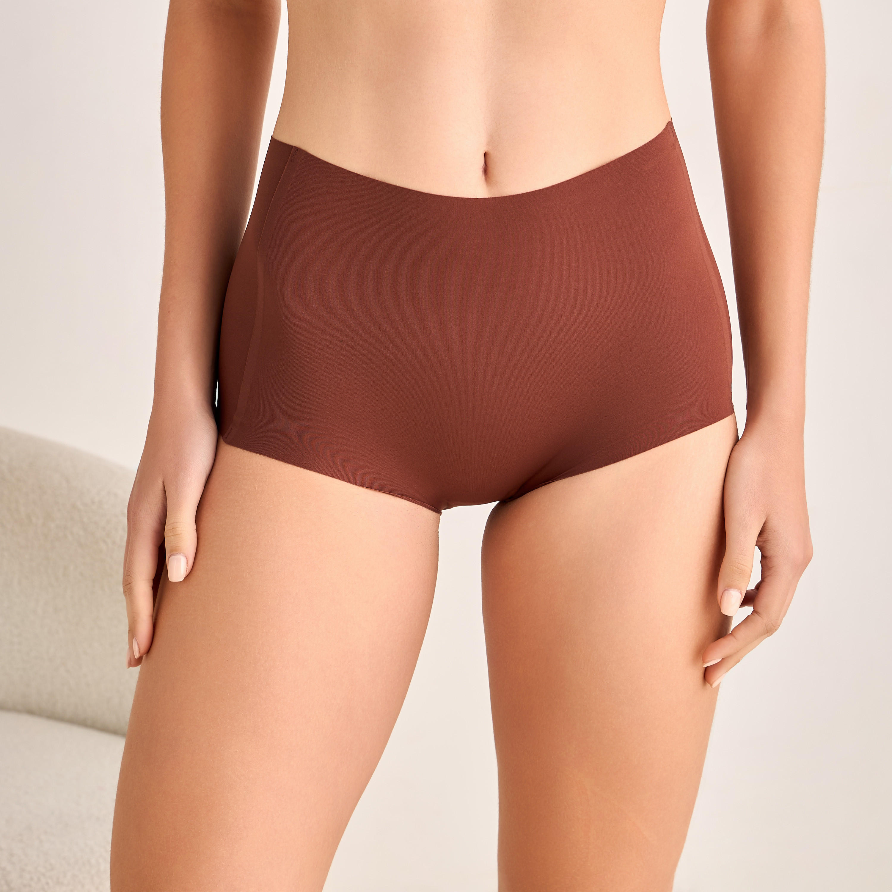 Seamless Boyshort Briefs-women-clothing-lingerie-panties-image-1