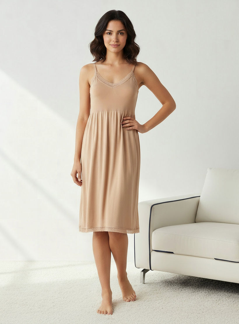 فستان نوم دون أكمام بحافة دانتيل وأحزمة قابلة للتعديل-women-clothing-nightwear-nighties-image-2