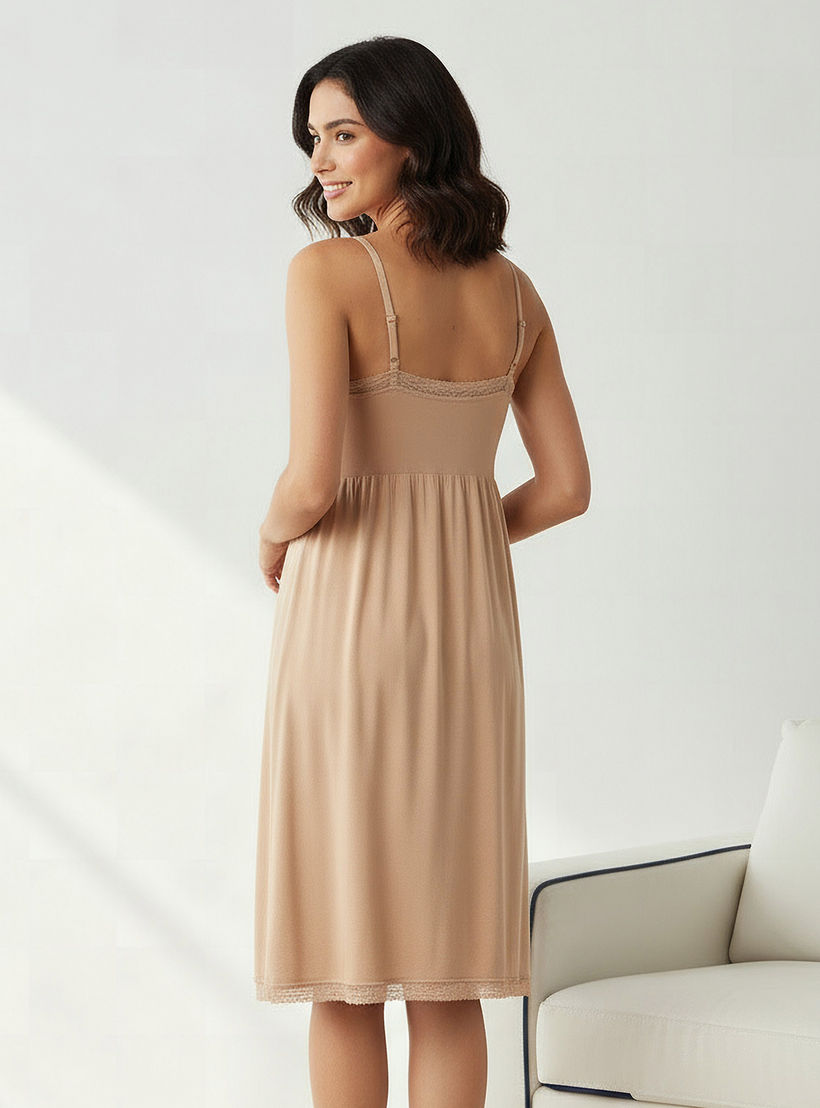 فستان نوم دون أكمام بحافة دانتيل وأحزمة قابلة للتعديل-women-clothing-nightwear-nighties-image-3