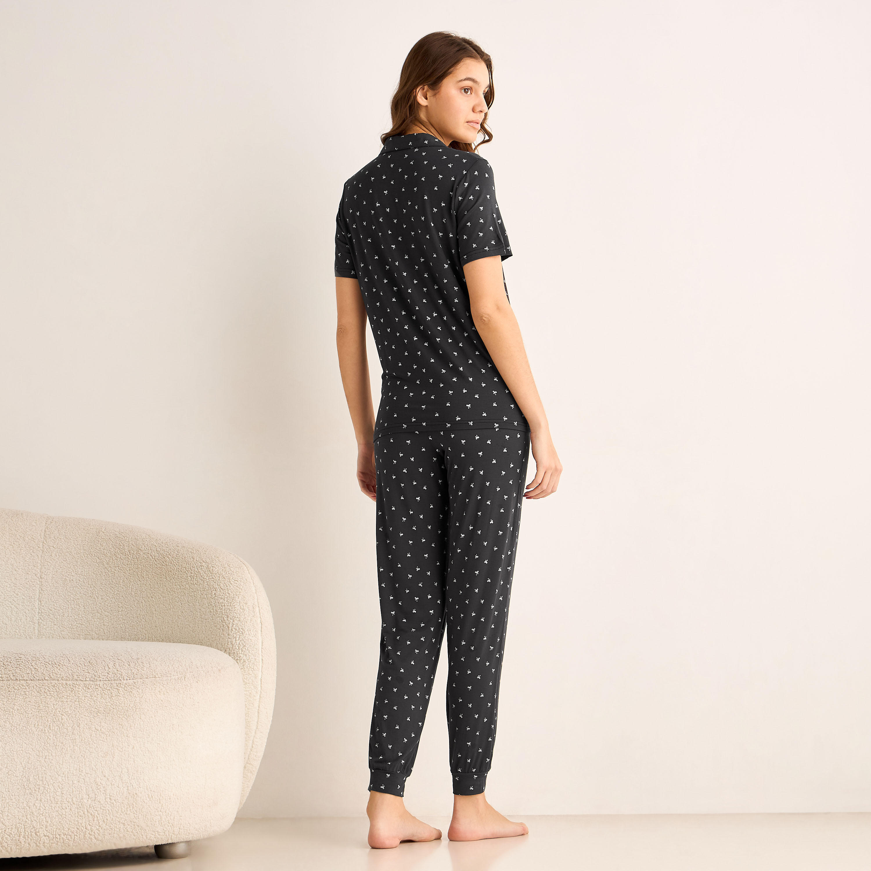 Pyjama Set Button-Down Shirt and Pants Modal-women-clothing-nightwear-pyjamas-longsets-image-3