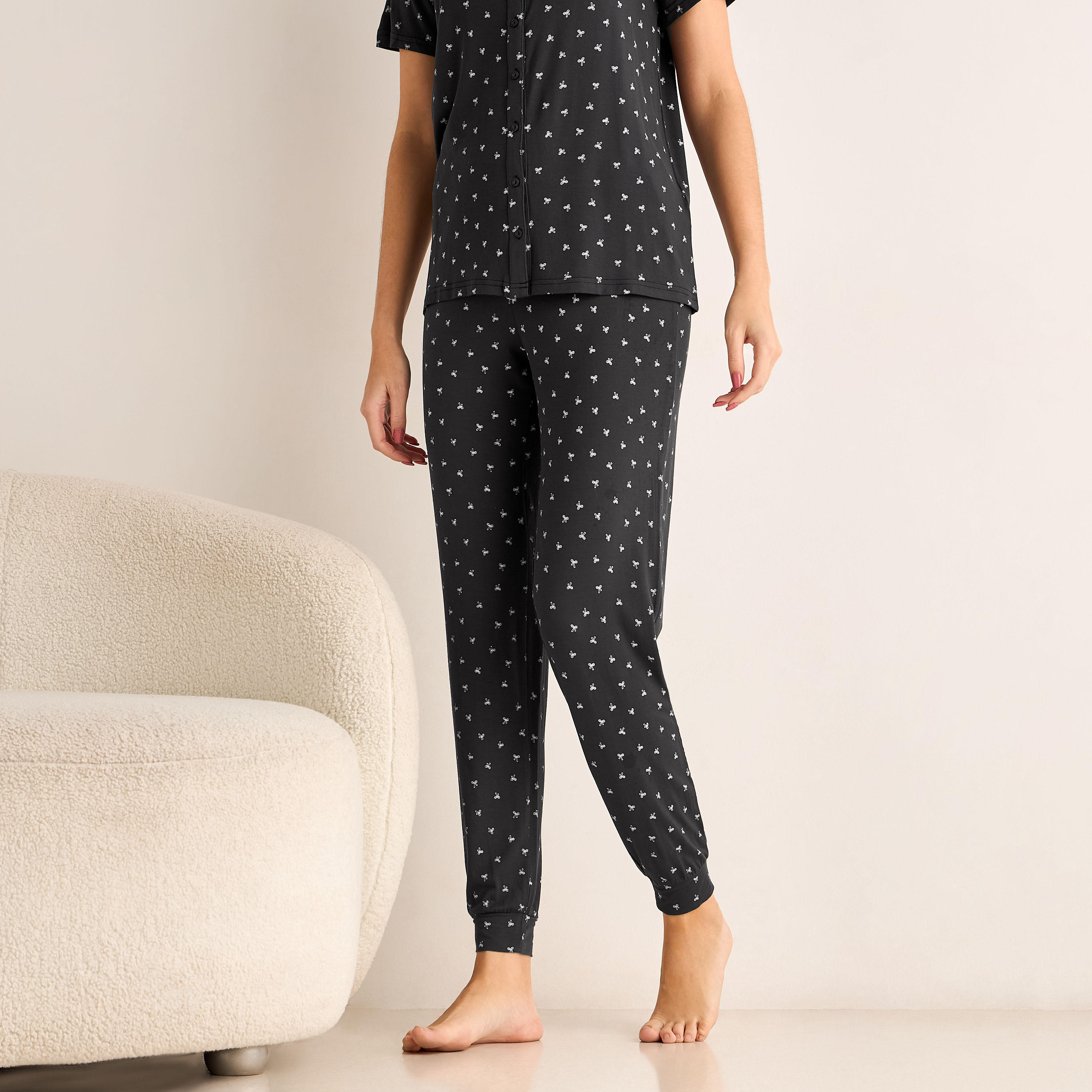 Pyjama Set Button-Down Shirt and Pants Modal-women-clothing-nightwear-pyjamas-longsets-image-4