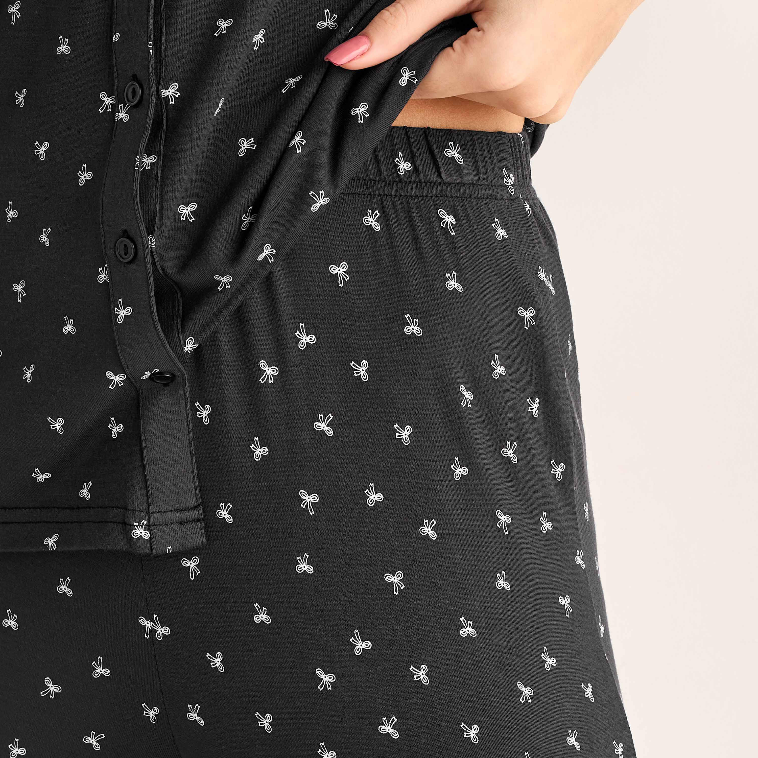 Pyjama Set Button-Down Shirt and Pants Modal-women-clothing-nightwear-pyjamas-longsets-image-5
