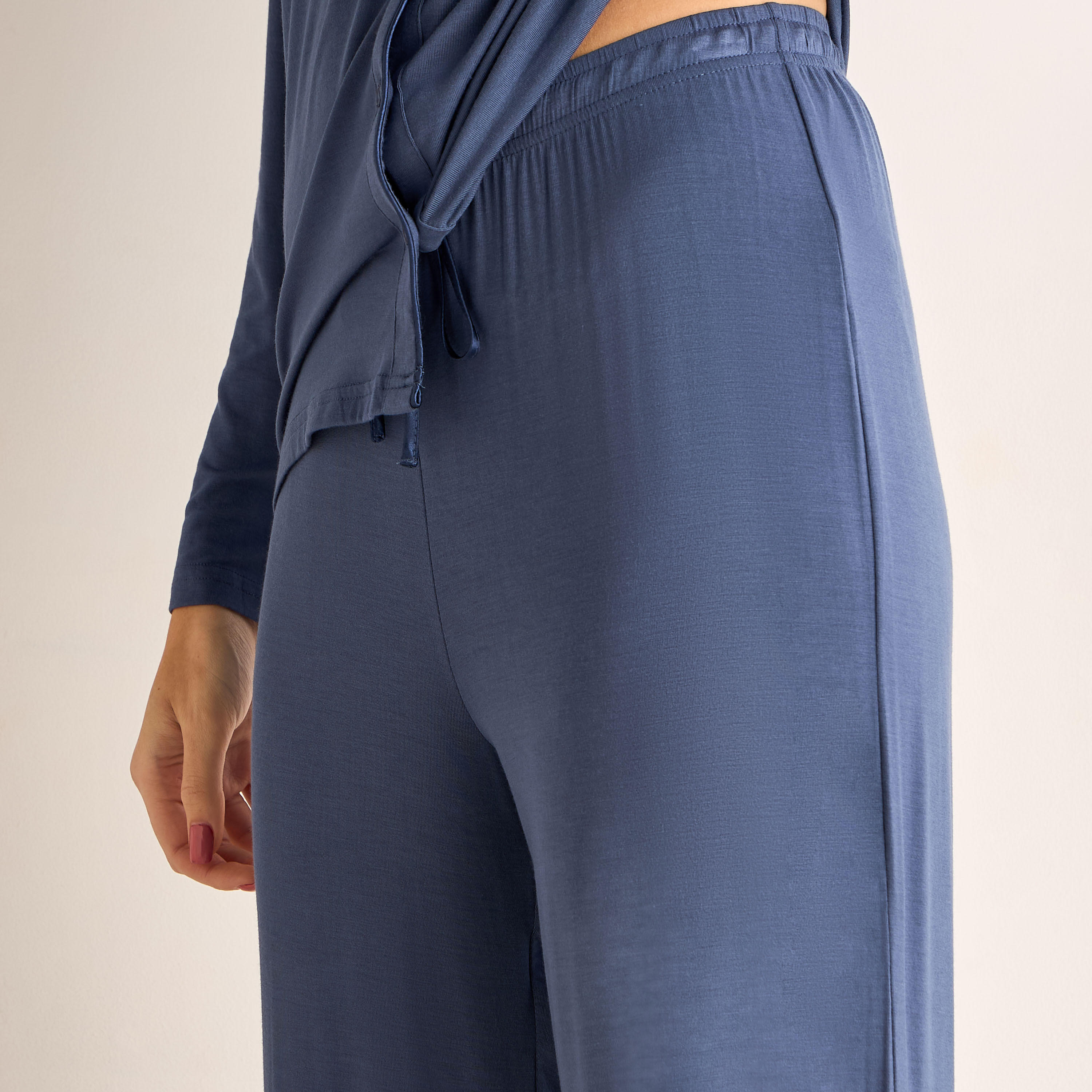 Pyjama Set Button-Down Shirt and Pants Modal-women-clothing-nightwear-pyjamas-longsets-image-5