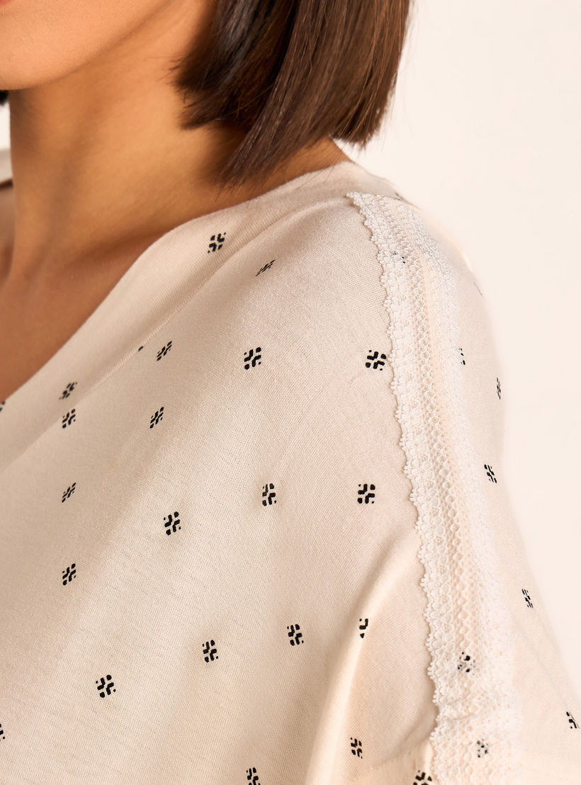 Night Gown Short Sleeve Printed-women-clothing-nightwear-nighties-image-4