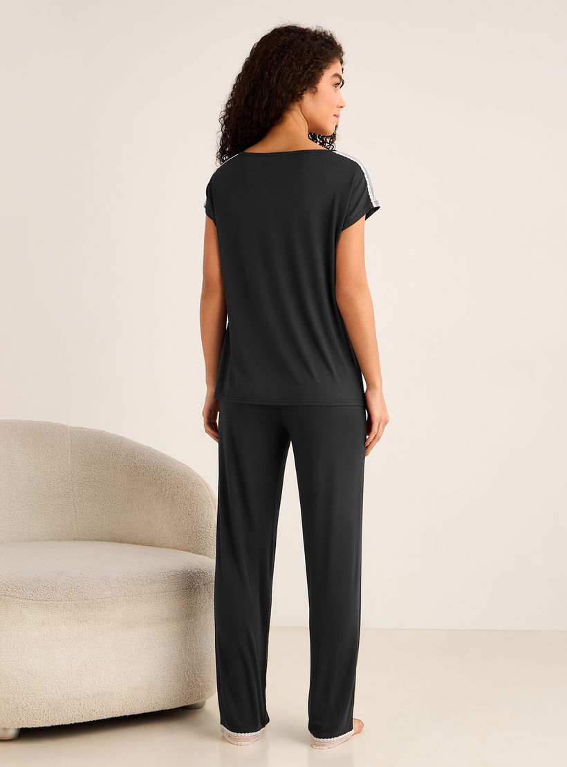 طقم بيجاما من بلوزة وبنطلون-women-clothing-nightwear-pyjamas-longsets-image-3