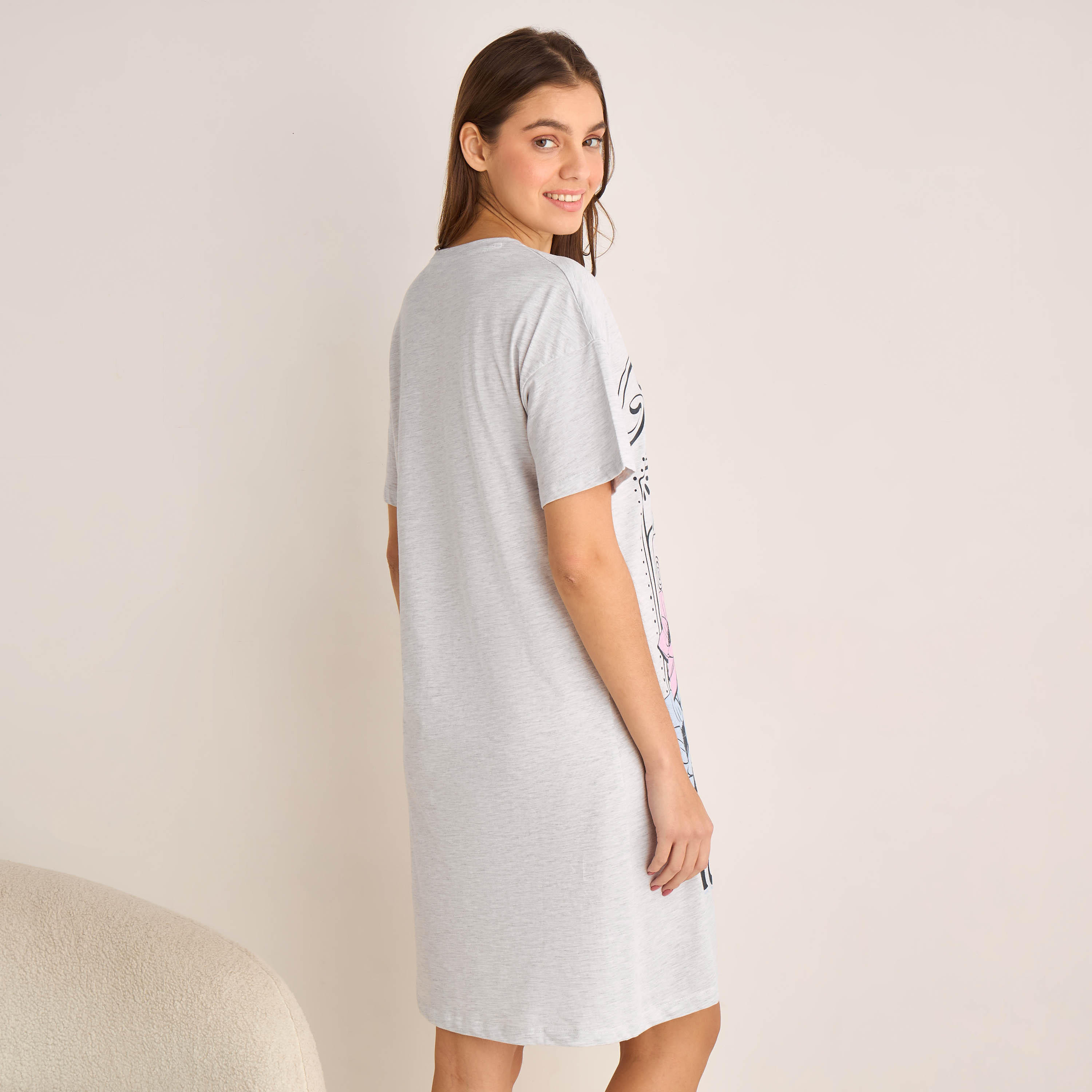 Sleepshirt Short Sleeves with Garfield Print-women-clothing-nightwear-nighties-image-4