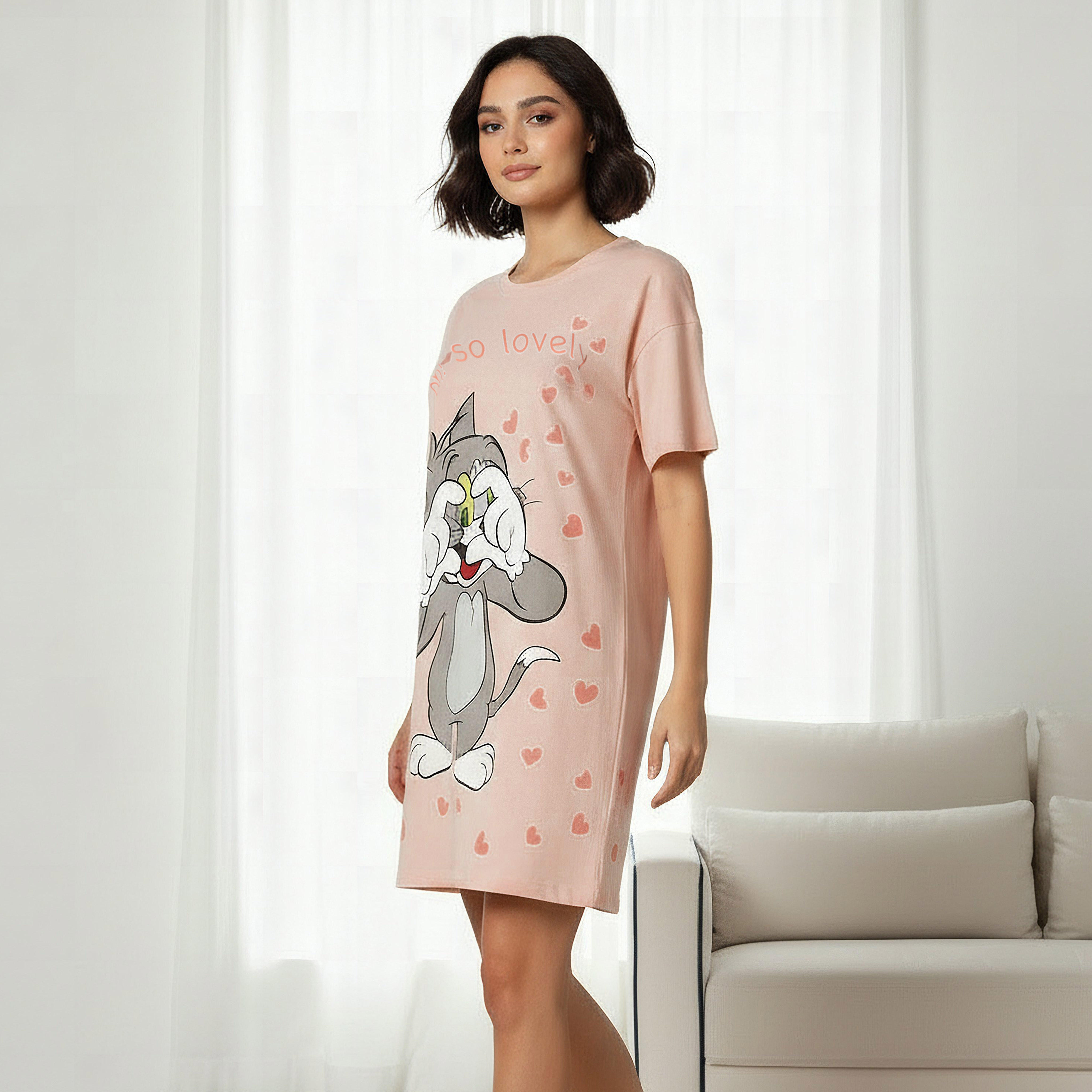 قميص نوم بطبعات توم وجيري-women-clothing-nightwear-nighties-image-5
