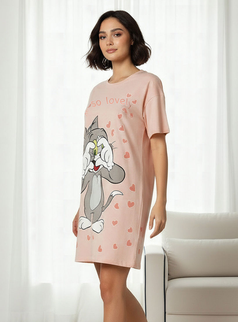 قميص نوم بطبعات توم وجيري-women-clothing-nightwear-nighties-image-5