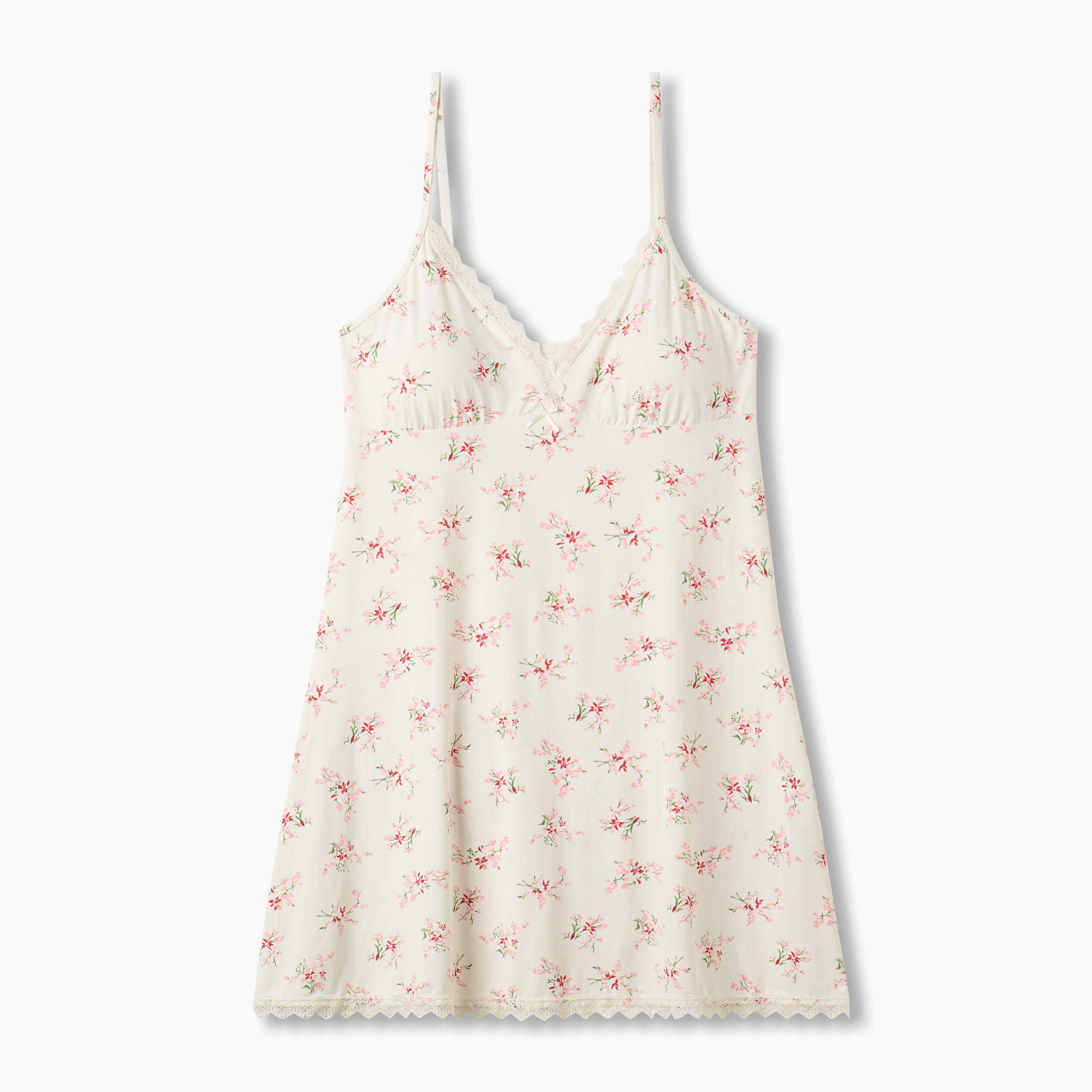 Slip Dress Sleeveless Lace Trim-women-clothing-nightwear-nighties-image-1