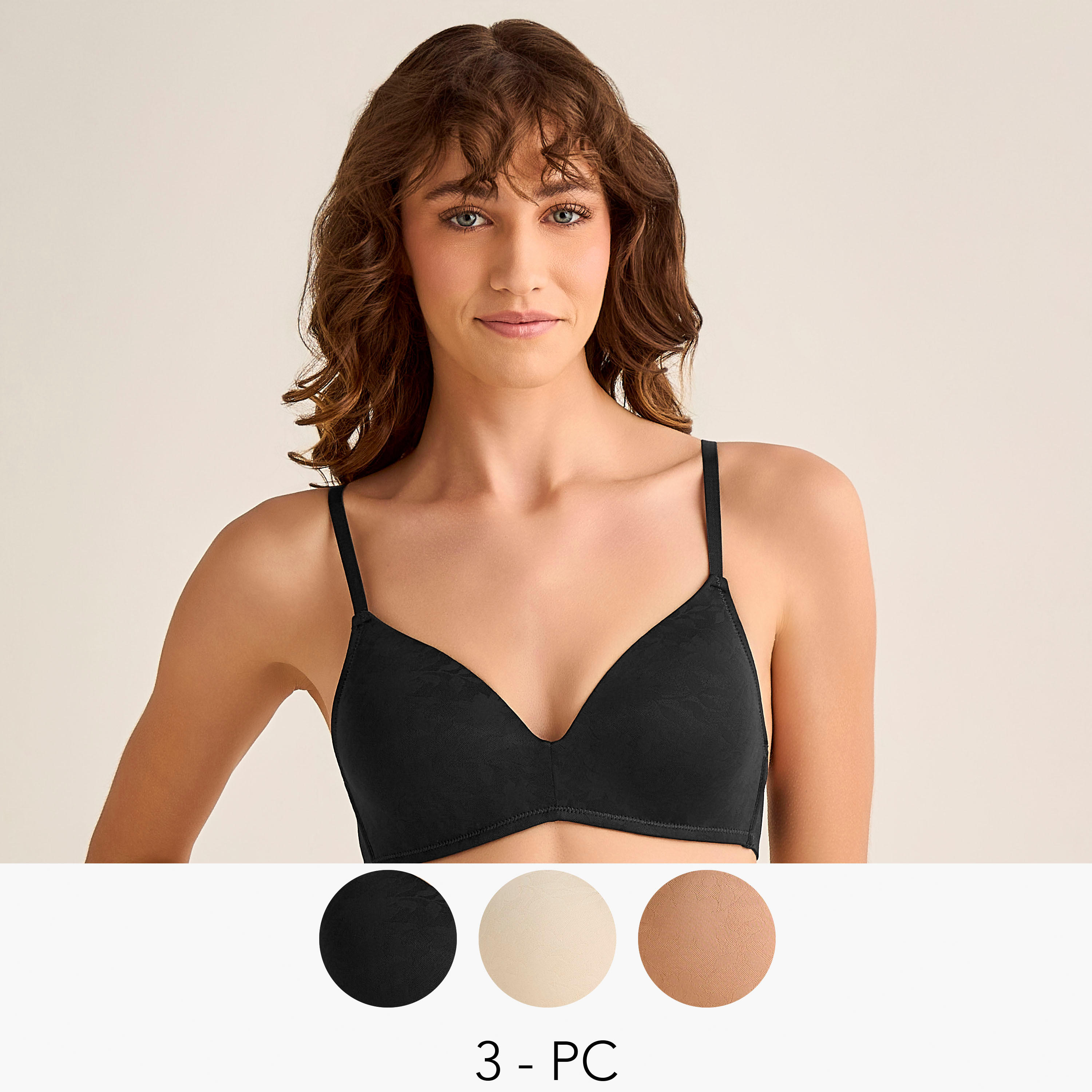 3-Pack Floral Lace Seamless Bra-women-clothing-lingerie-bras-image-1