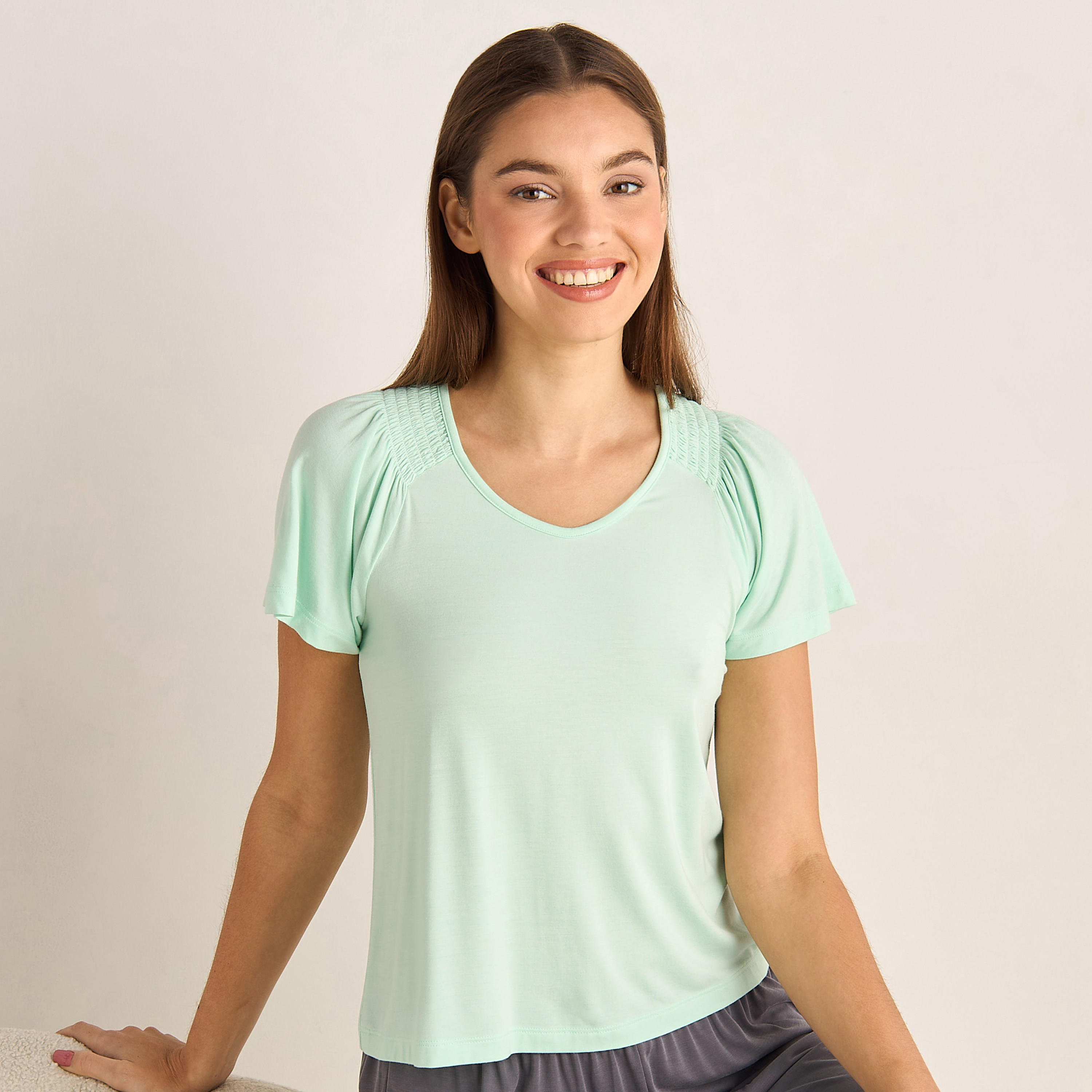تيشيرت بيجاما سادة-women-clothing-nightwear-pyjamas-tops-image-5