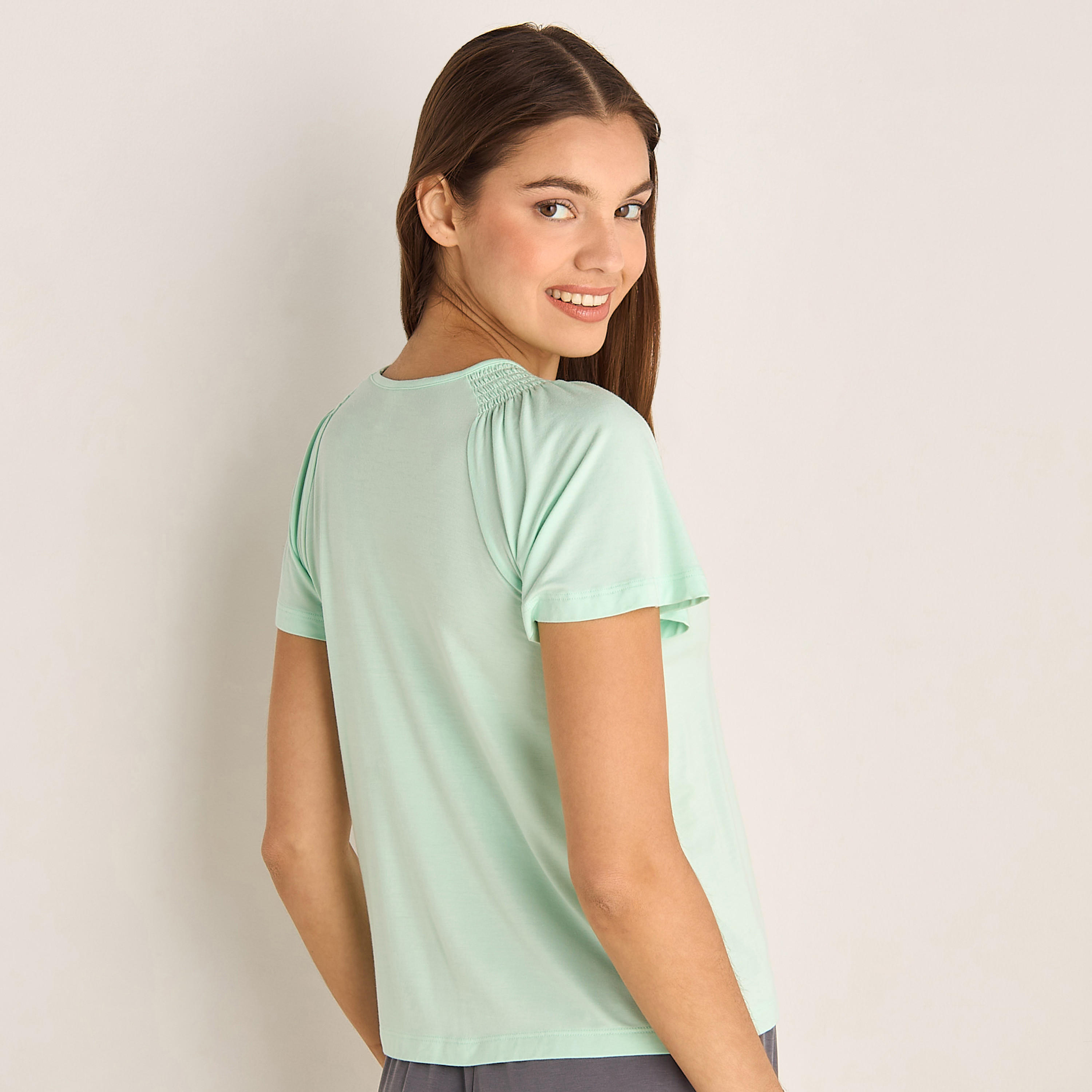 تيشيرت بيجاما سادة-women-clothing-nightwear-pyjamas-tops-image-3