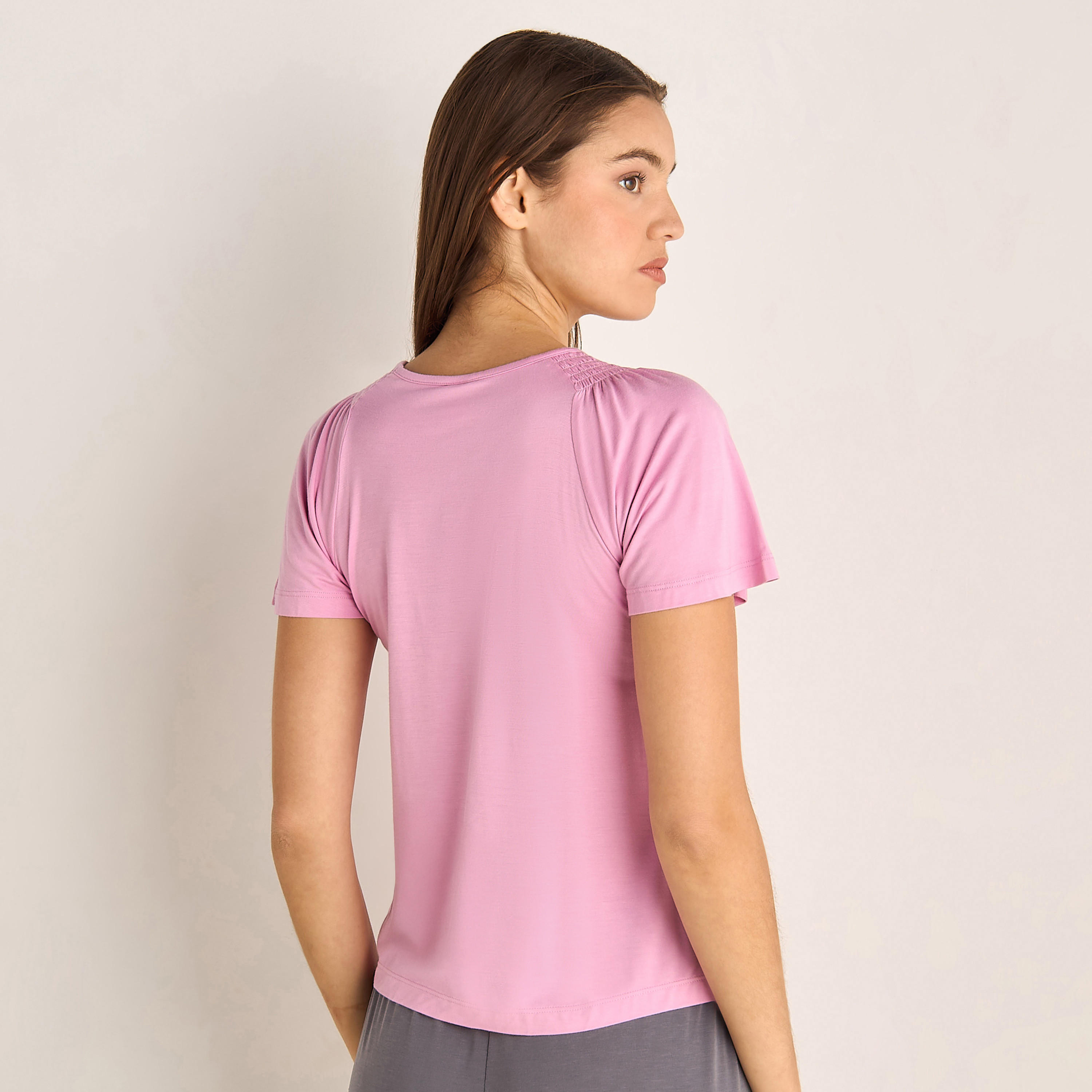 Plain Pyjama Set T-shirt-women-clothing-nightwear-pyjamas-tops-image-3