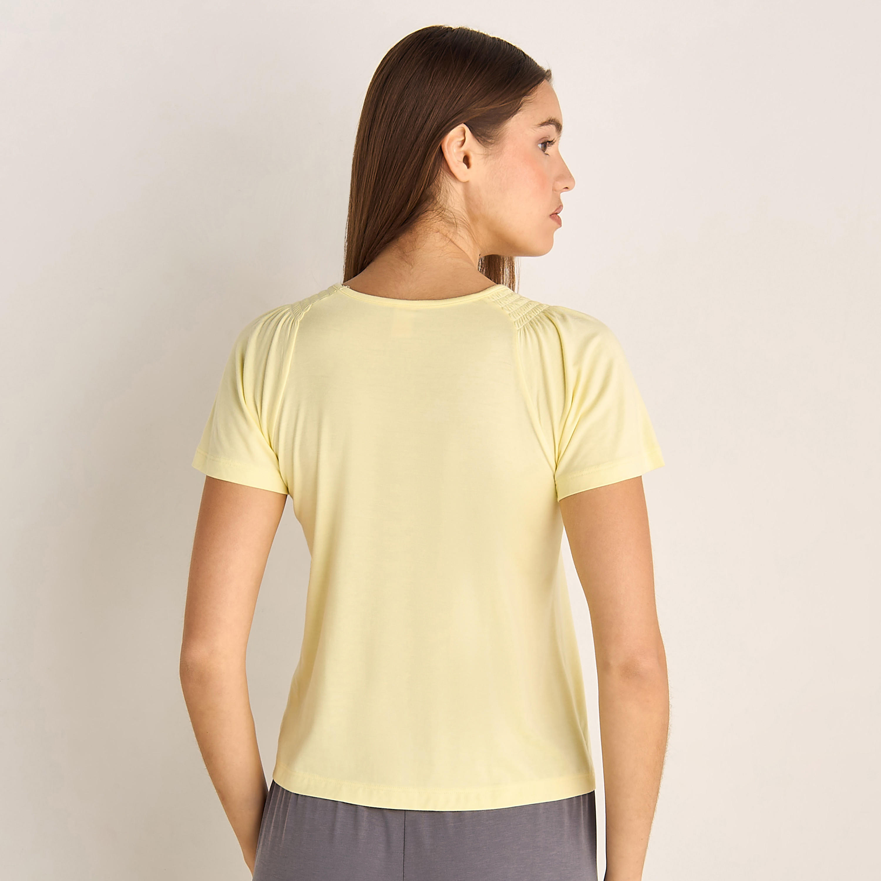 Plain Pyjama Set T-shirt-women-clothing-nightwear-pyjamas-tops-image-3