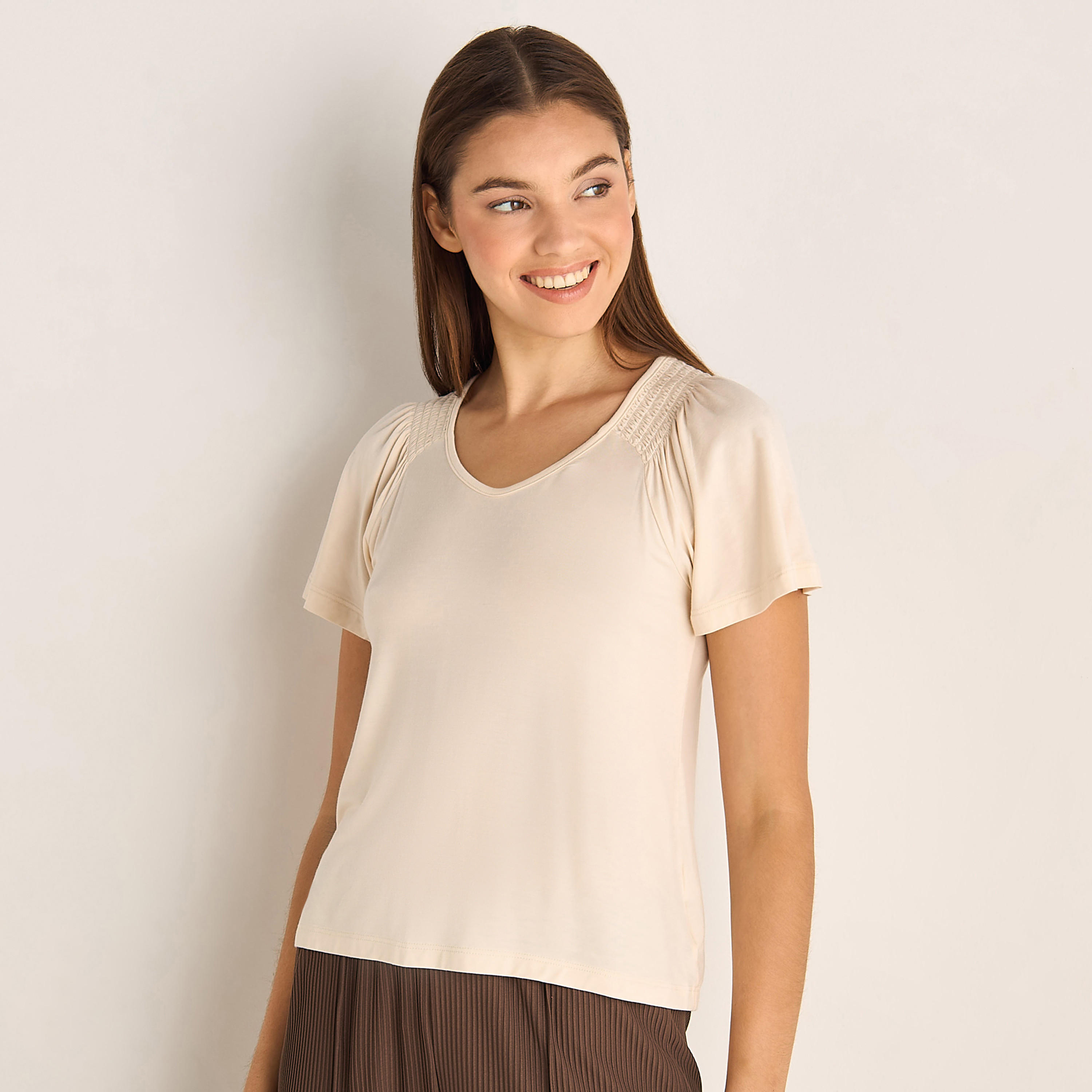 تيشيرت بيجاما سادة-women-clothing-nightwear-pyjamas-tops-image-5
