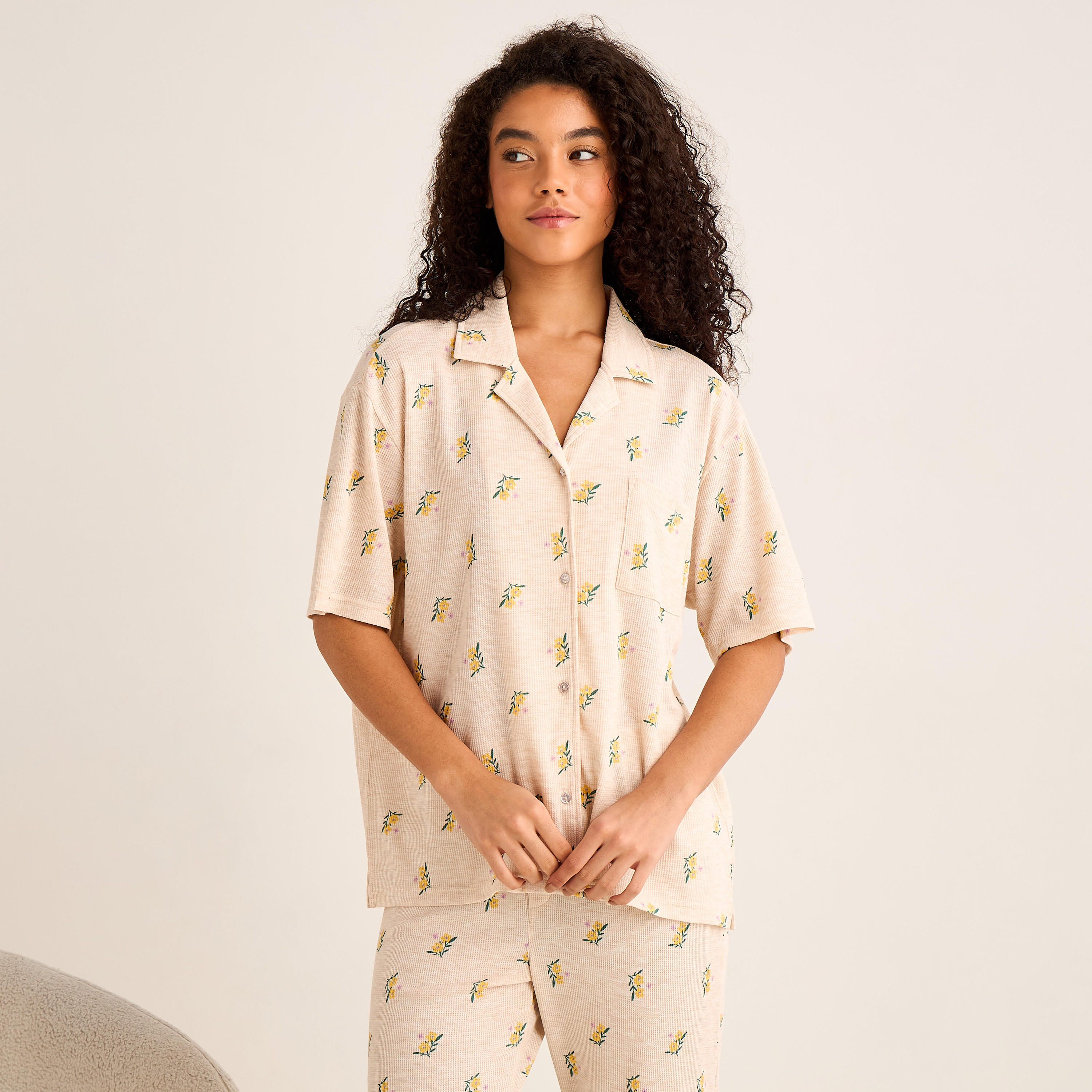 Pyjama Set Button-Down Shirt & Pants-women-clothing-nightwear-pyjamas-longsets-image-2