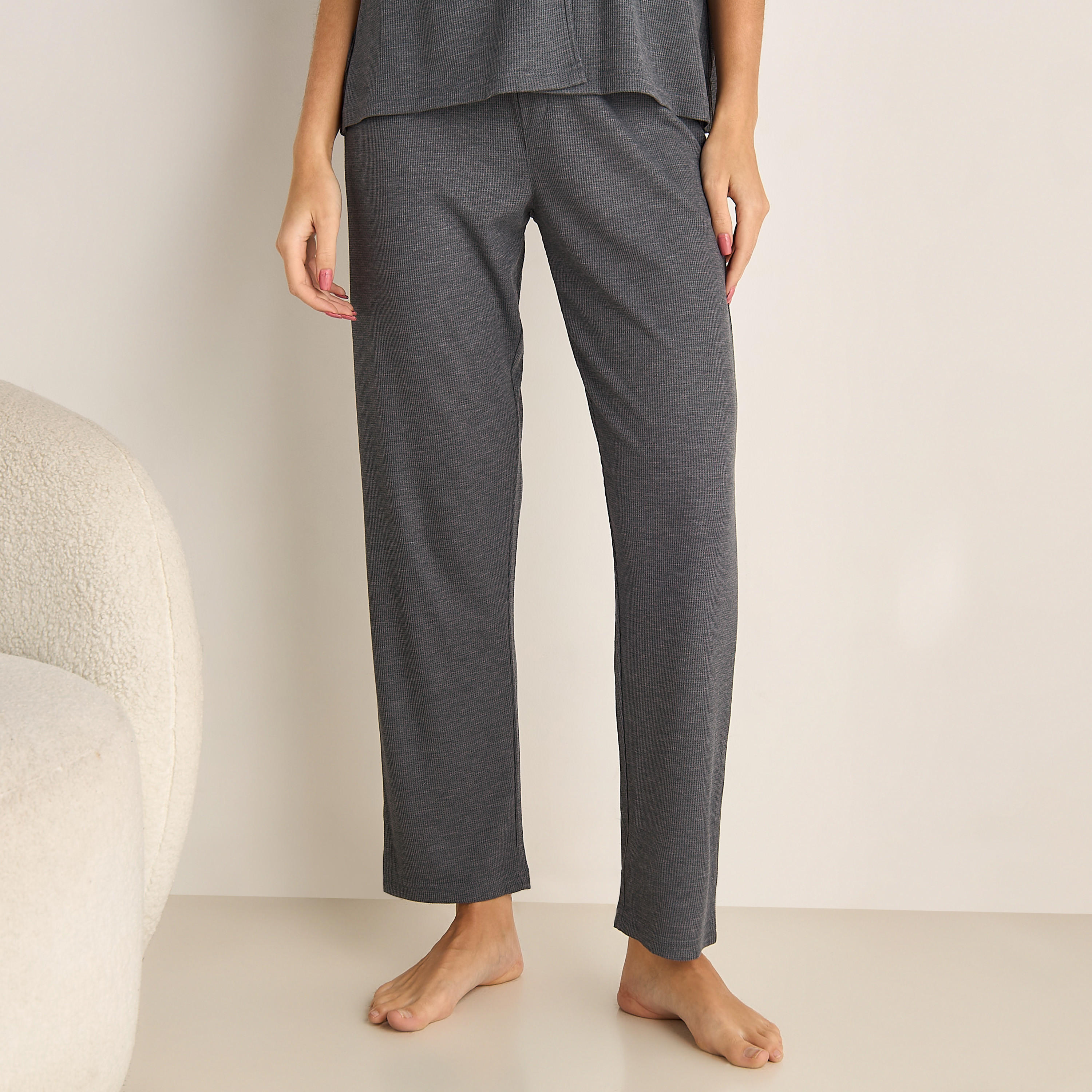 طقم قميص بأزرار إغلاق وبنطلون بيجاما-women-clothing-nightwear-pyjamas-longsets-image-3