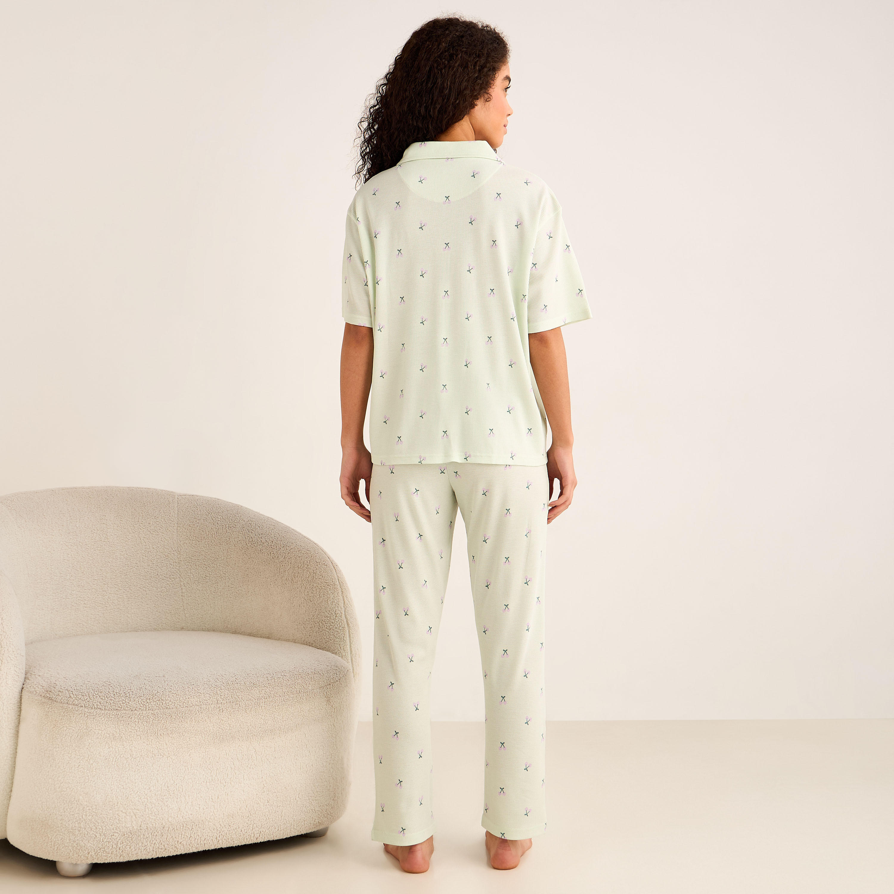Pyjama Set Button-Down Shirt & Pants-women-clothing-nightwear-pyjamas-longsets-image-4