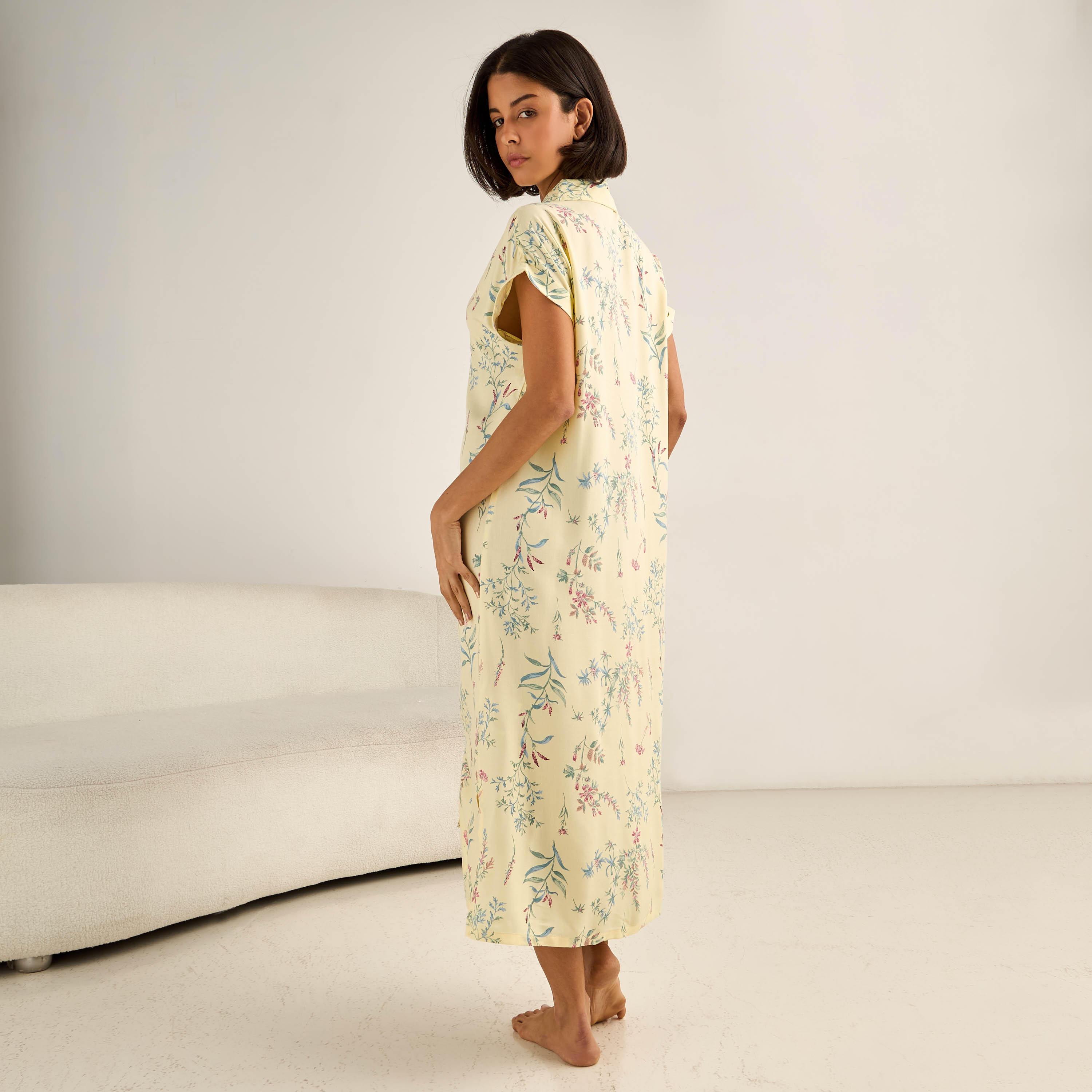 Night Dress Short Sleeves Assorted Print Viscose - Set of 2-women-clothing-nightwear-nighties-image-3