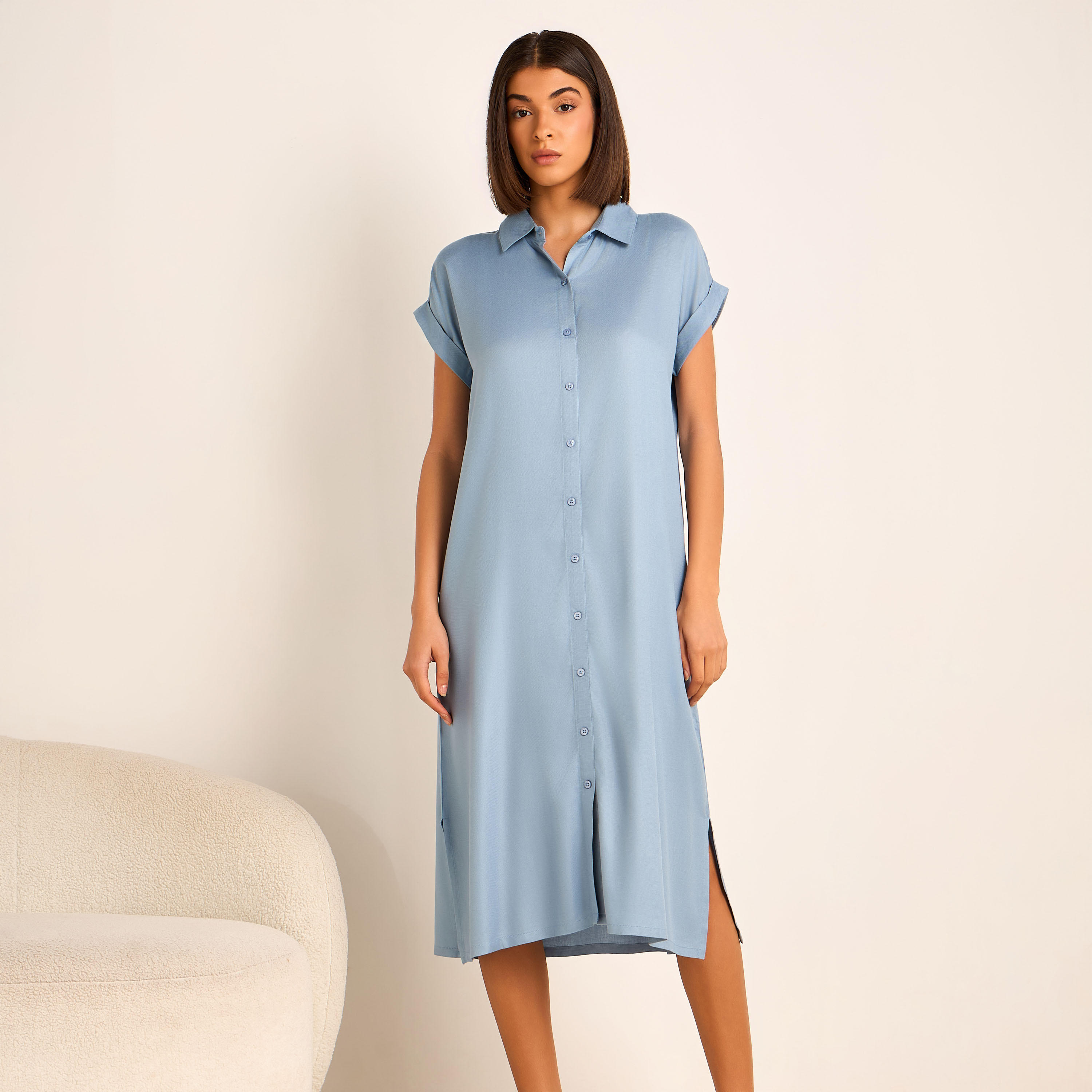 Night Dress Short Sleeves Assorted Print Viscose - Set of 2-women-clothing-nightwear-nighties-image-7