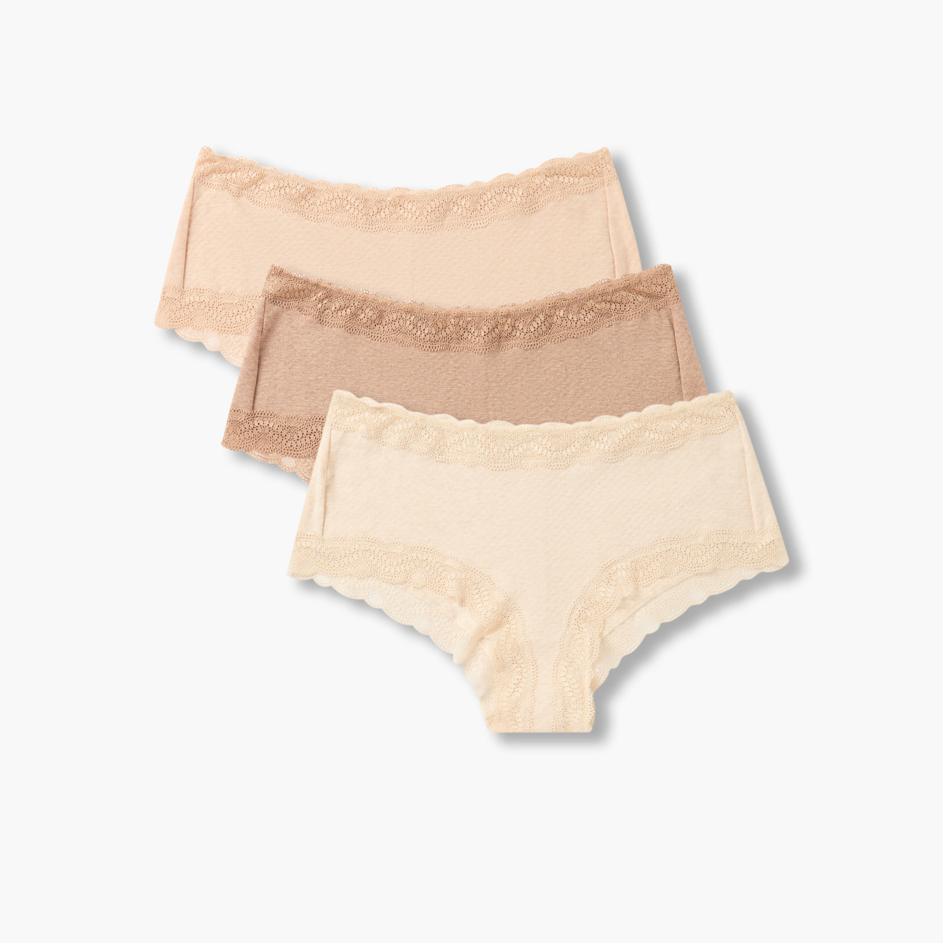 Set of 3 - Hipster Briefs with Lace Trim-women-clothing-lingerie-panties-image-1