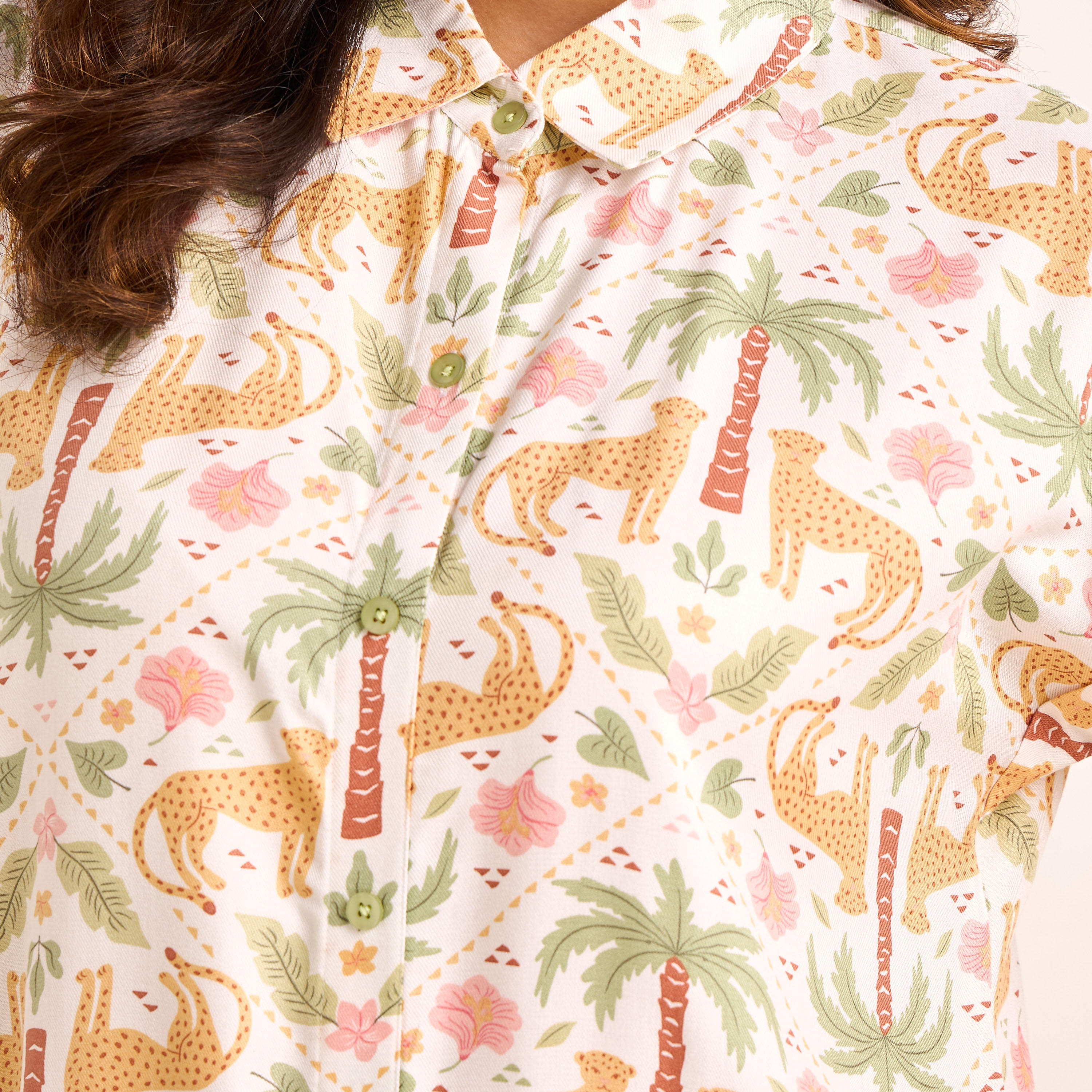 Midi Length Night Dress Short Sleeves Printed Viscose - Set of 2-women-clothing-nightwear-nighties-image-6