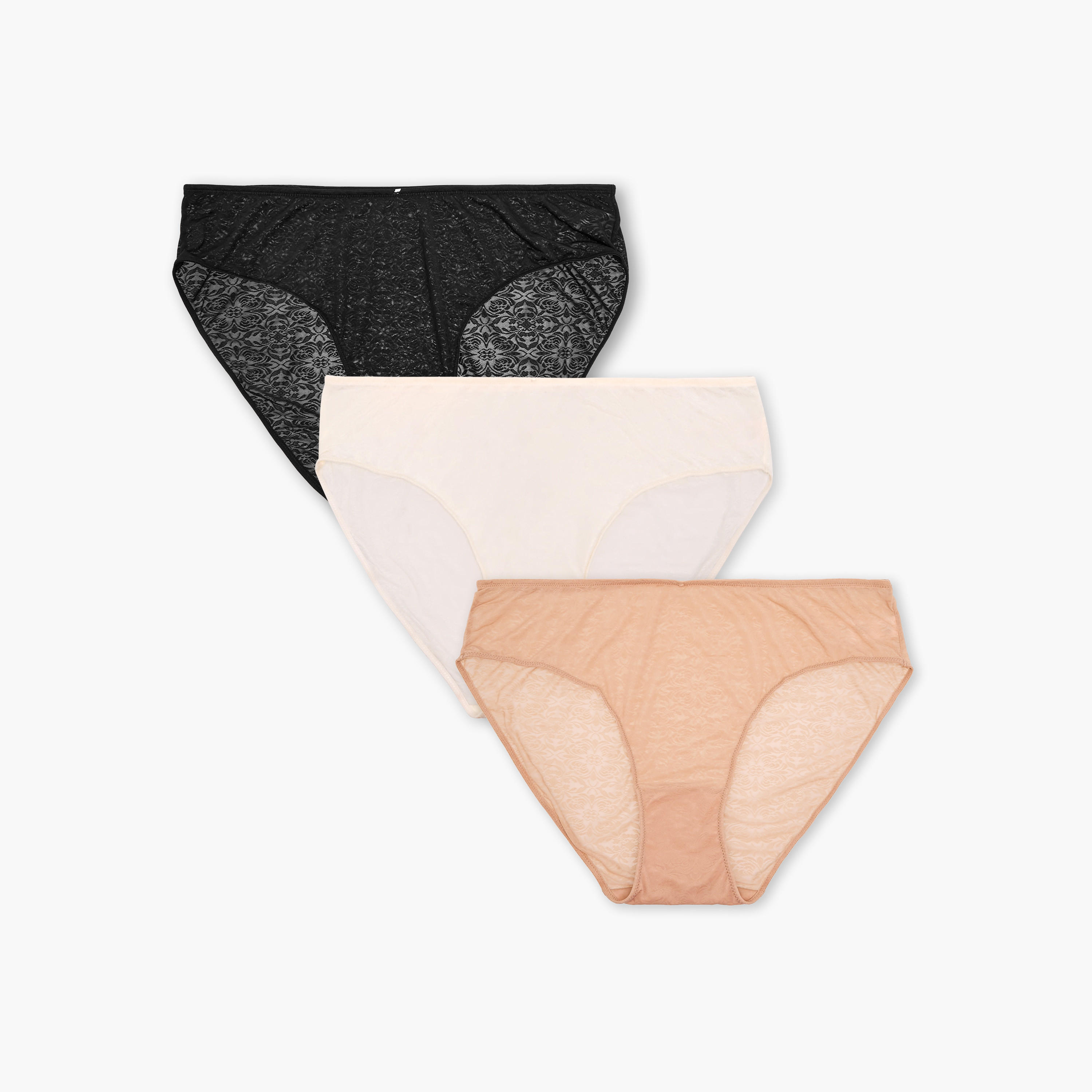 سراويل بيكيني بنمط أزهار بارز الملمس-women-clothing-lingerie-panties-image-1