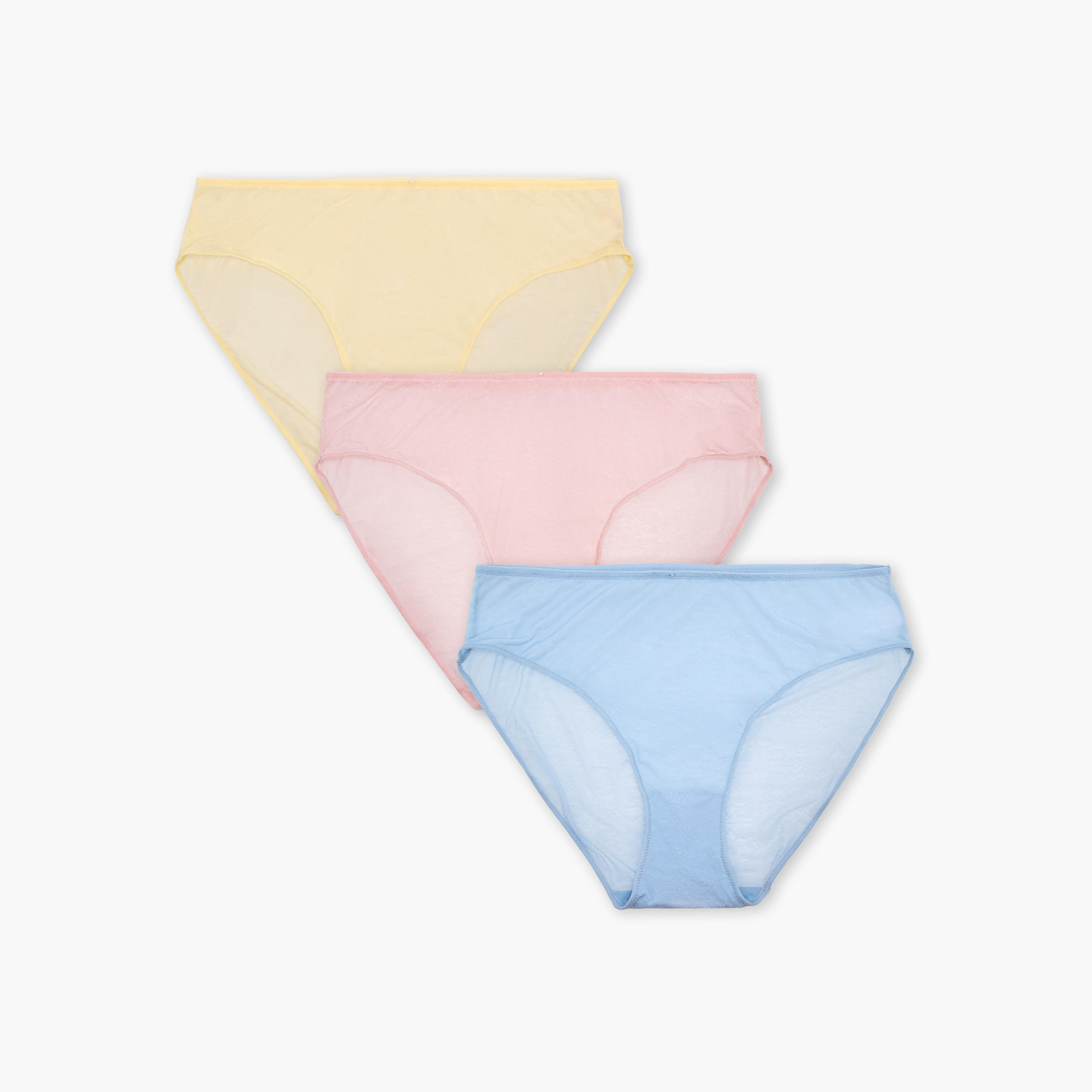 Set of 3 - Bikini Briefs Floral Texture-women-clothing-lingerie-panties-image-1