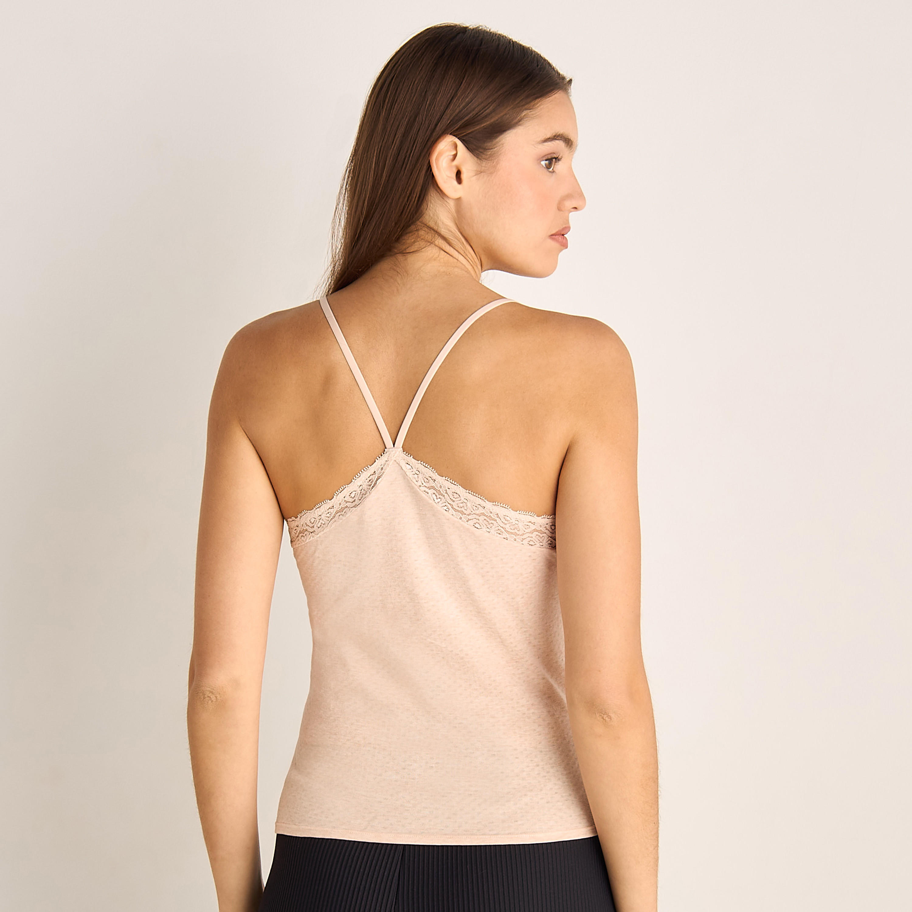 Lace Trim Textured Camisole-women-clothing-lingerie-camisoles-image-3
