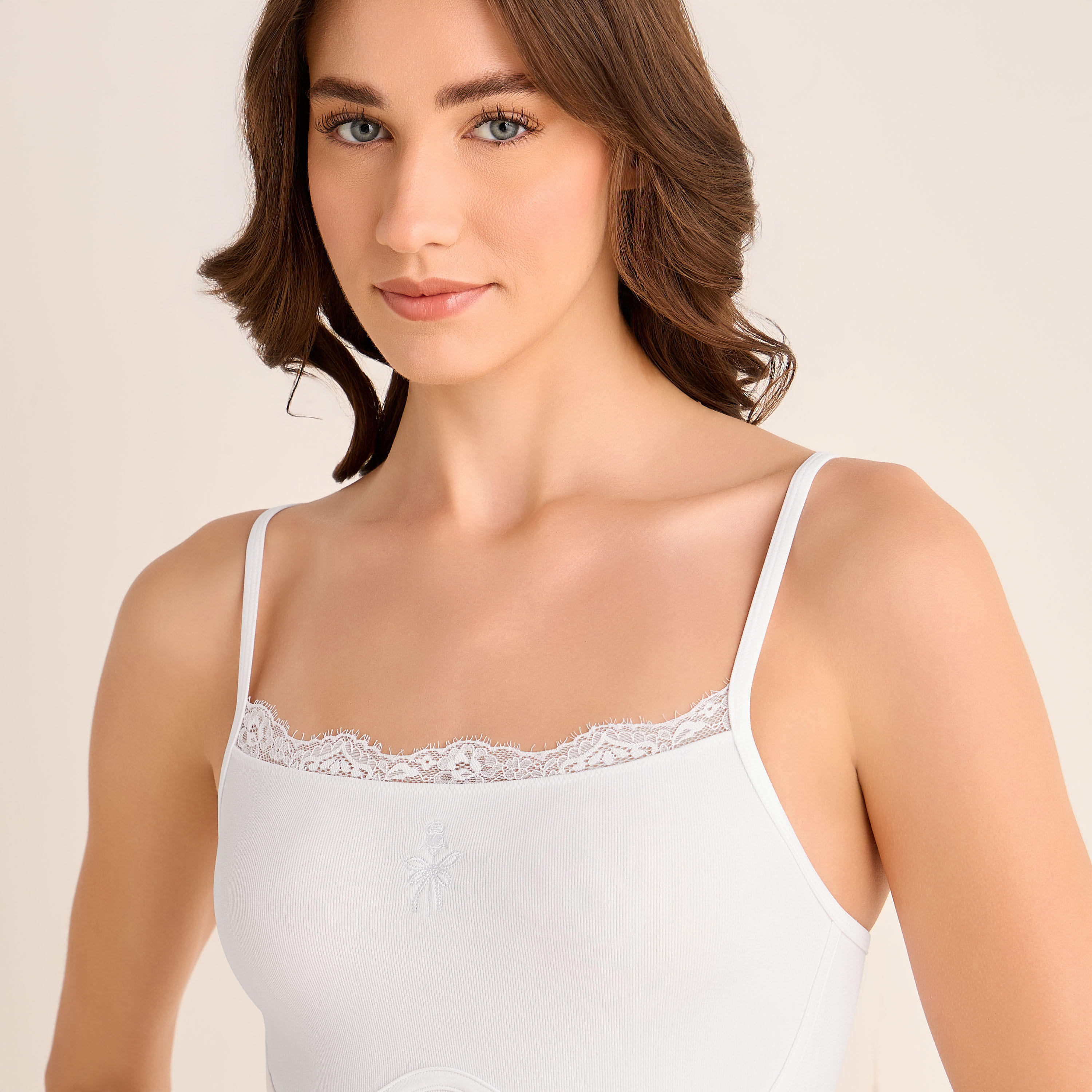 Skins Seamless Shaping Camisole with Lace Trim-women-clothing-lingerie-camisoles-image-3