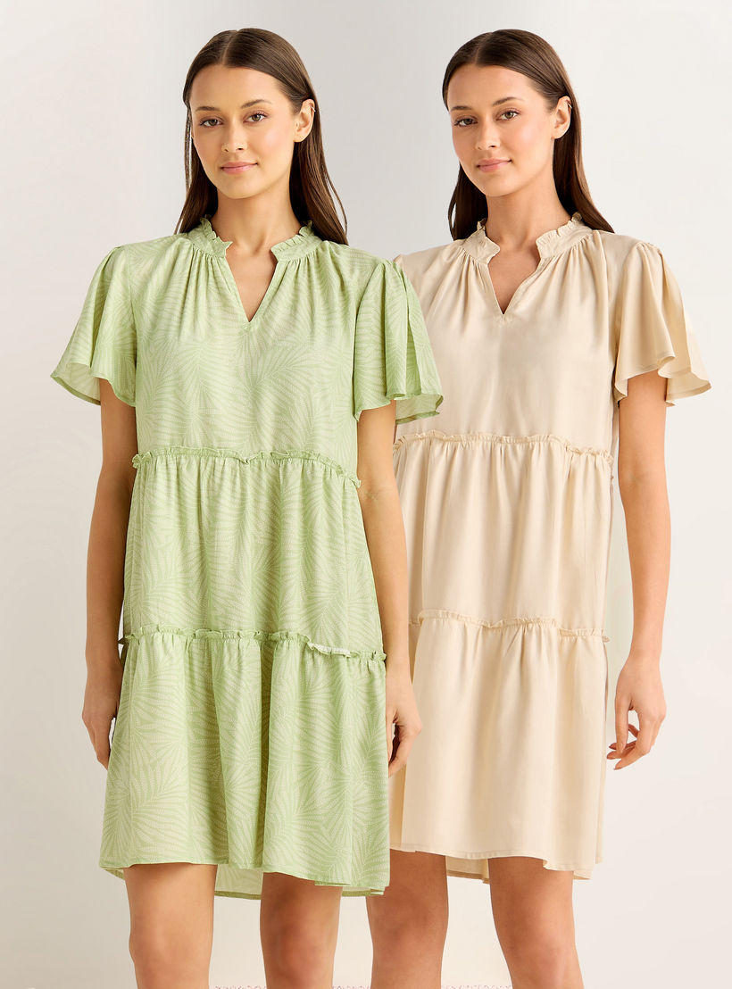 Knee Length Sleeveless Night Dress with Robe-women-clothing-nightwear-nighties-image-1