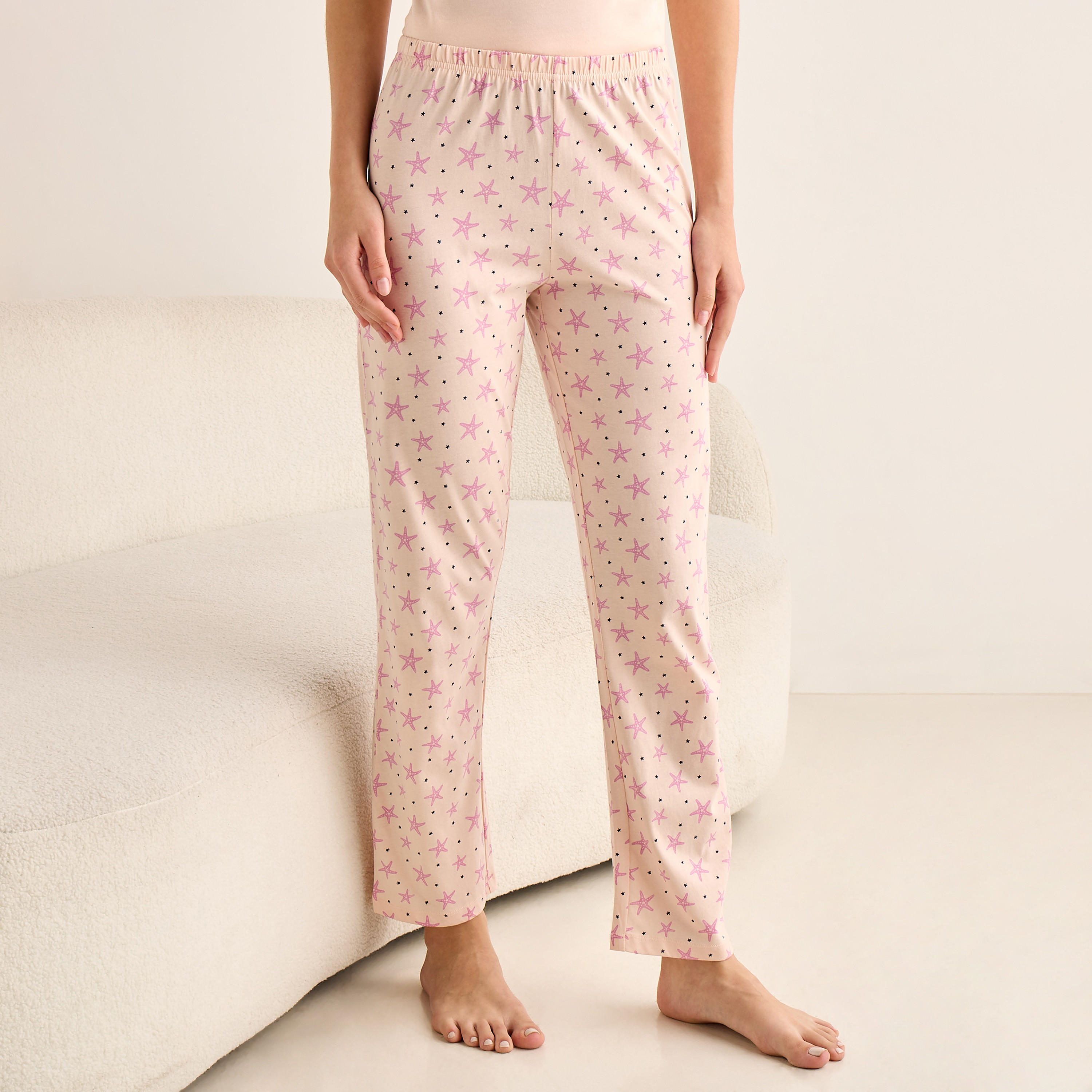 طقم بيجامة قطن بطبعات-women-clothing-nightwear-pyjamas-longsets-image-4