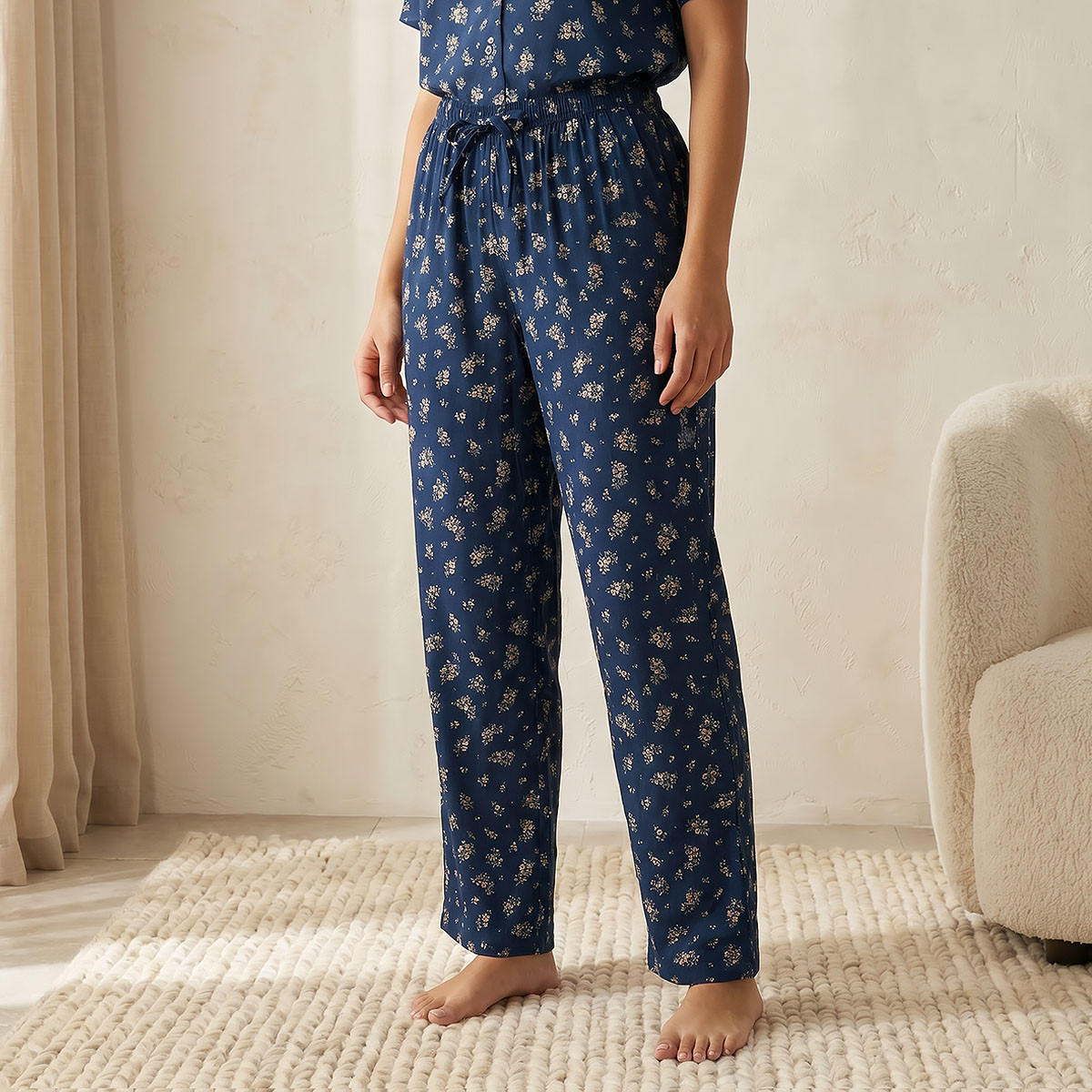 Pyjama Set Button-Down Shirt & Trousers Viscose-women-clothing-nightwear-pyjamas-longsets-image-5