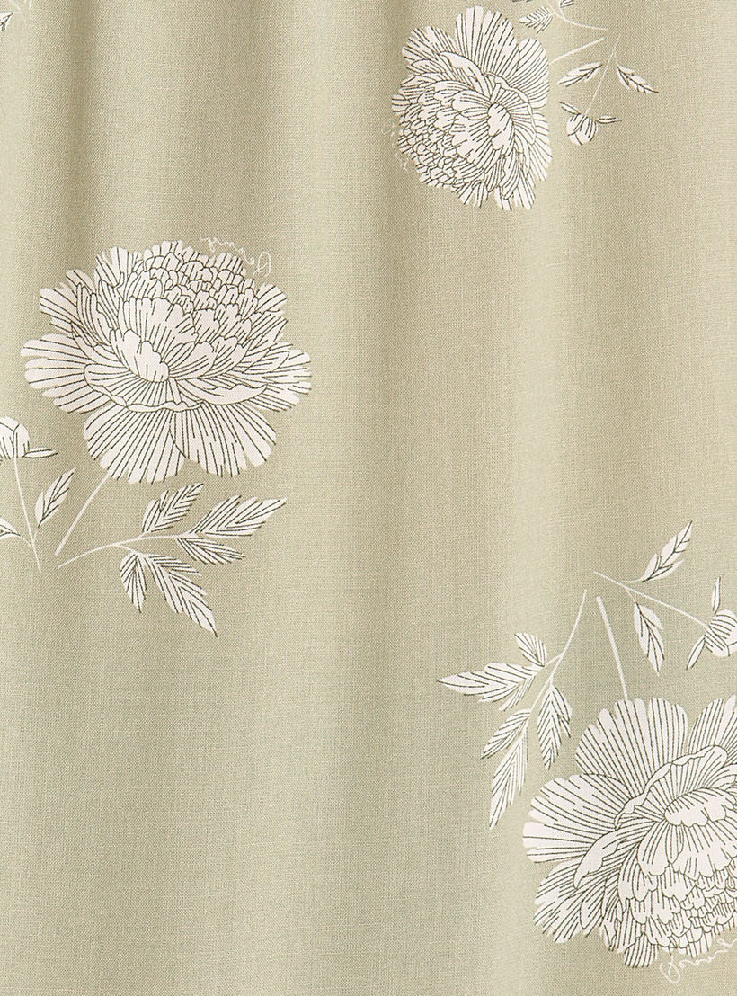 Midi Night Dress Short Sleeves Floral Print Viscose-women-clothing-nightwear-nighties-image-5