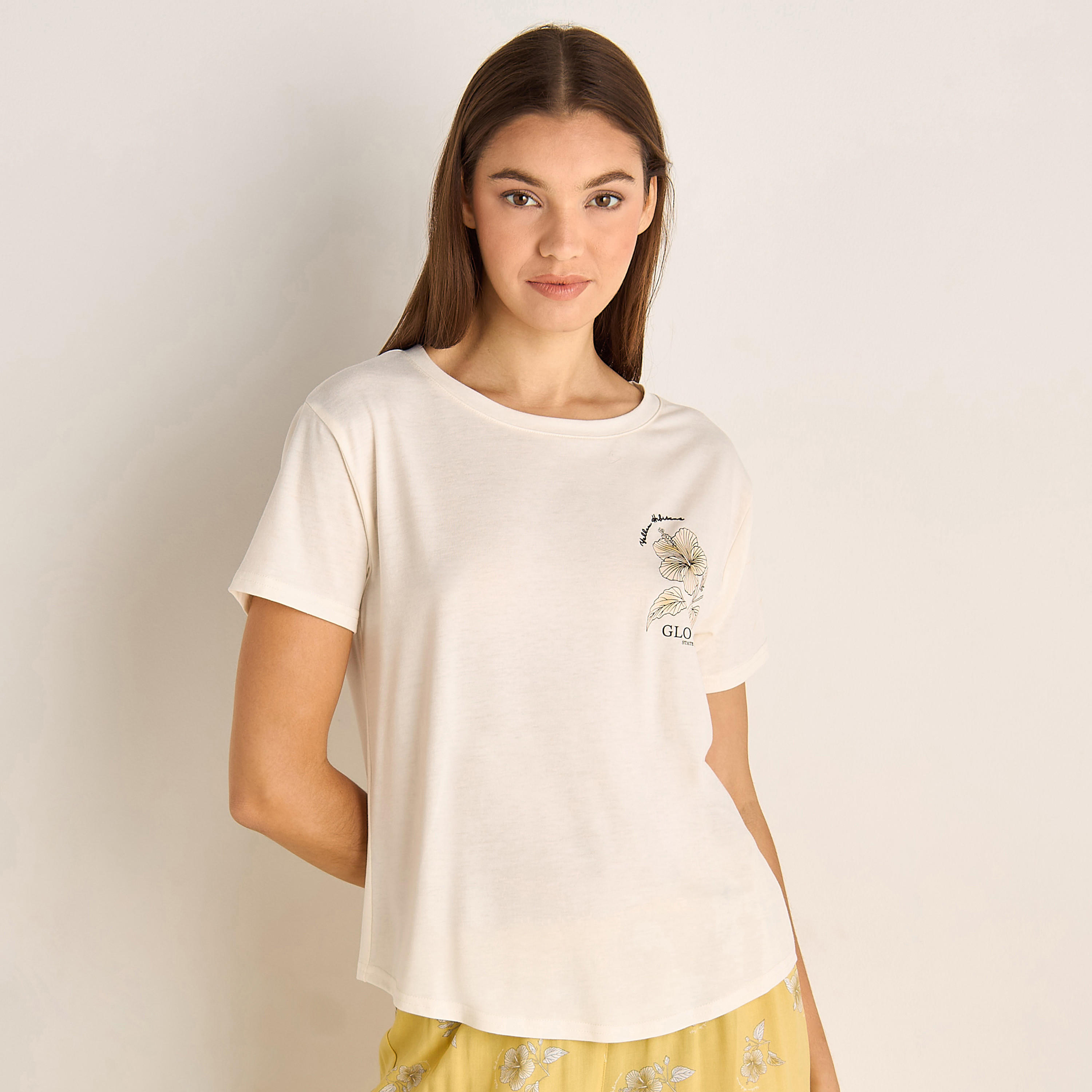 Pyjama Set T-shirt and Pants-women-clothing-nightwear-pyjamas-longsets-image-2