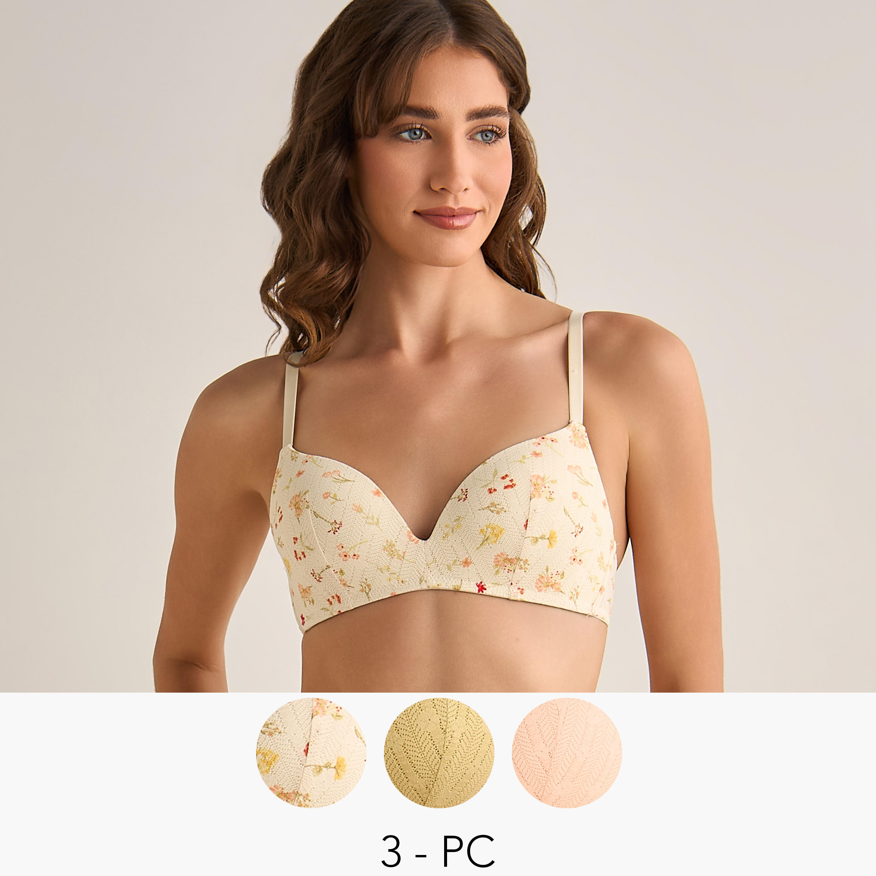 Pack of 3 Plunge Bra Seamless-women-clothing-lingerie-bras-image-1