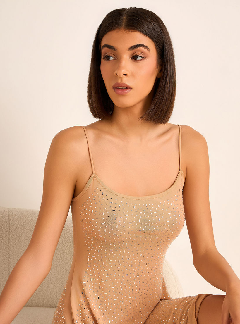 فستان نوم دون أكمام وبتزيينات-women-clothing-nightwear-nighties-image-5