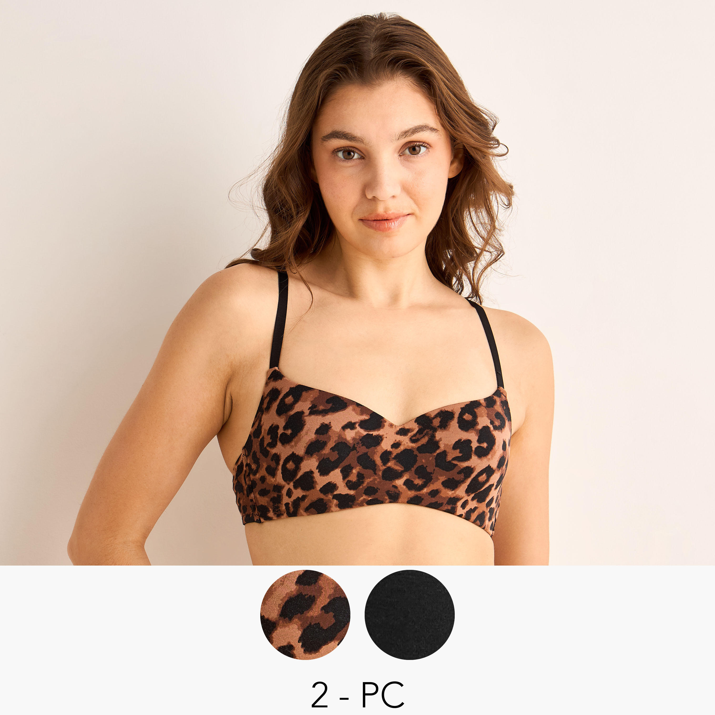 Pack of 2 Seamless Non-Wired Bra with Sweetheart Neckline-women-clothing-lingerie-bras-image-1