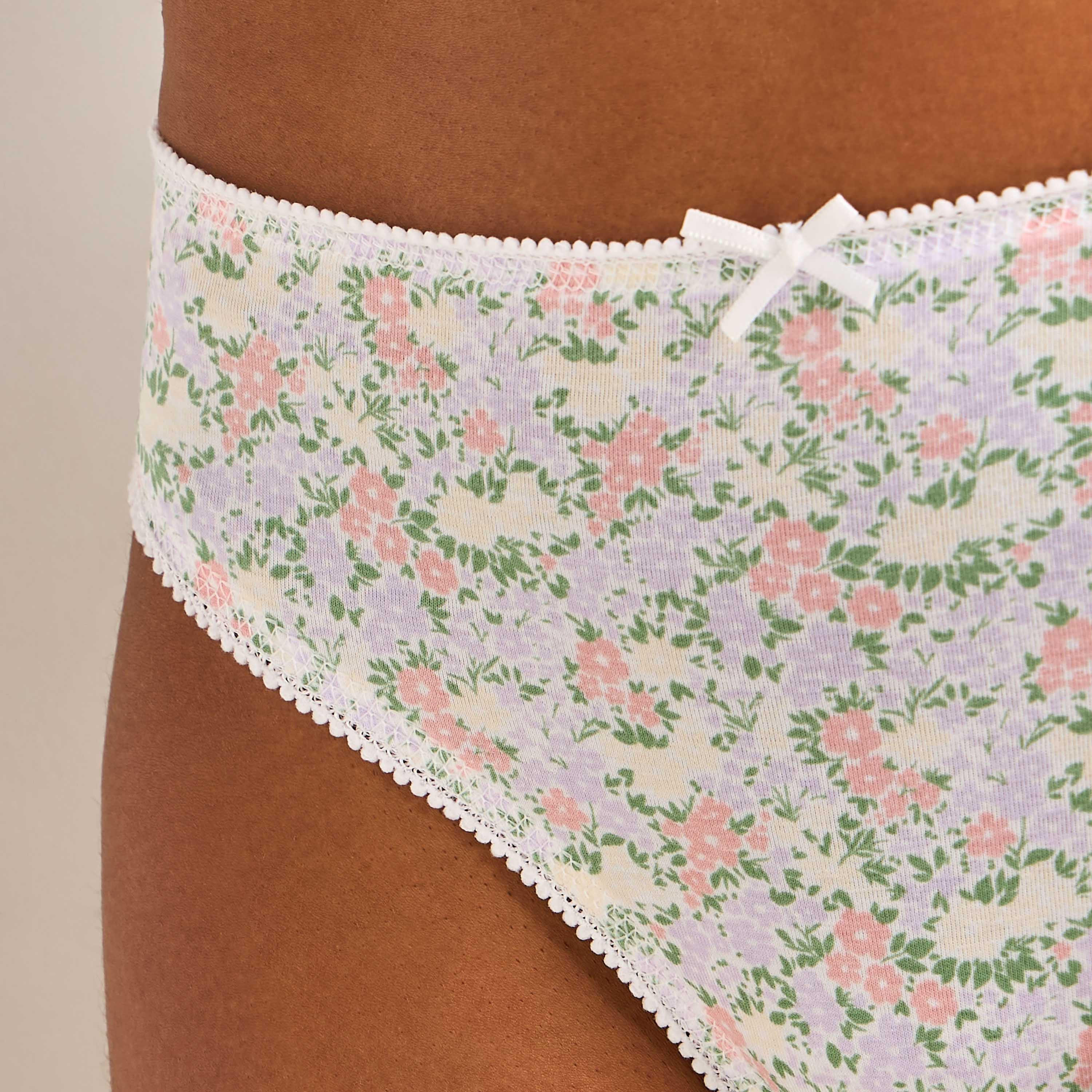 طقم من 5 - سراويل بيكيني متنوعة بطبعات-women-clothing-lingerie-panties-image-8