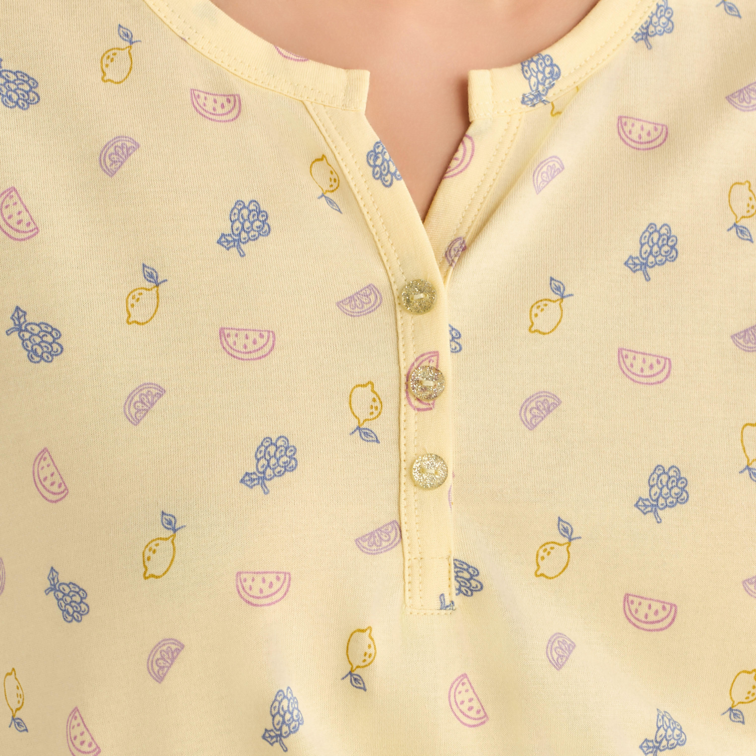 فستان نوم قطن ميدي بأكمام قصيرة وطبعات-women-clothing-nightwear-nighties-image-5