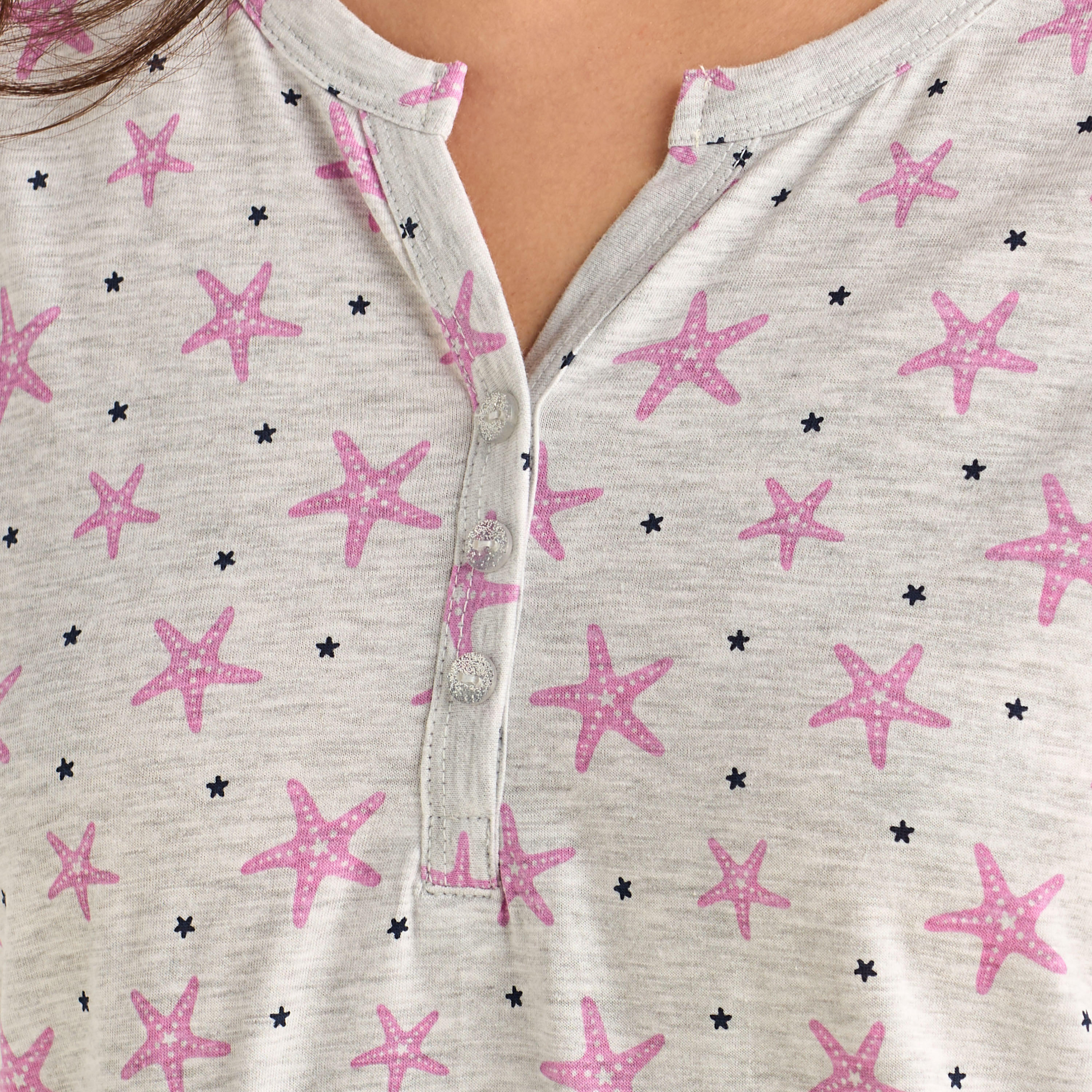 Midi Night Dress Short Sleeve Fruit Print Cotton-women-clothing-nightwear-nighties-image-5