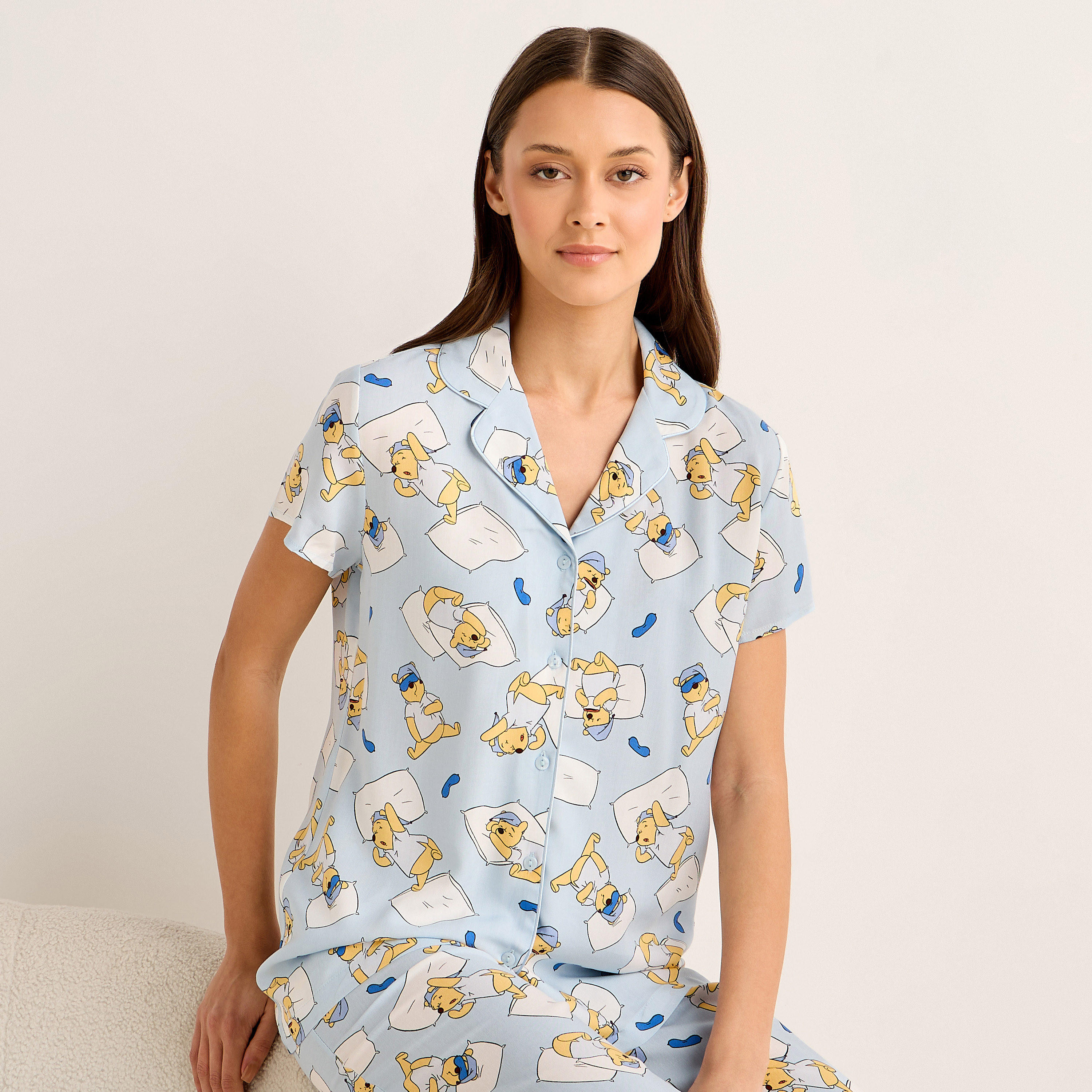 طقم بيجاما فيسكوز قميص وبنطلون-women-clothing-nightwear-pyjamas-longsets-image-5