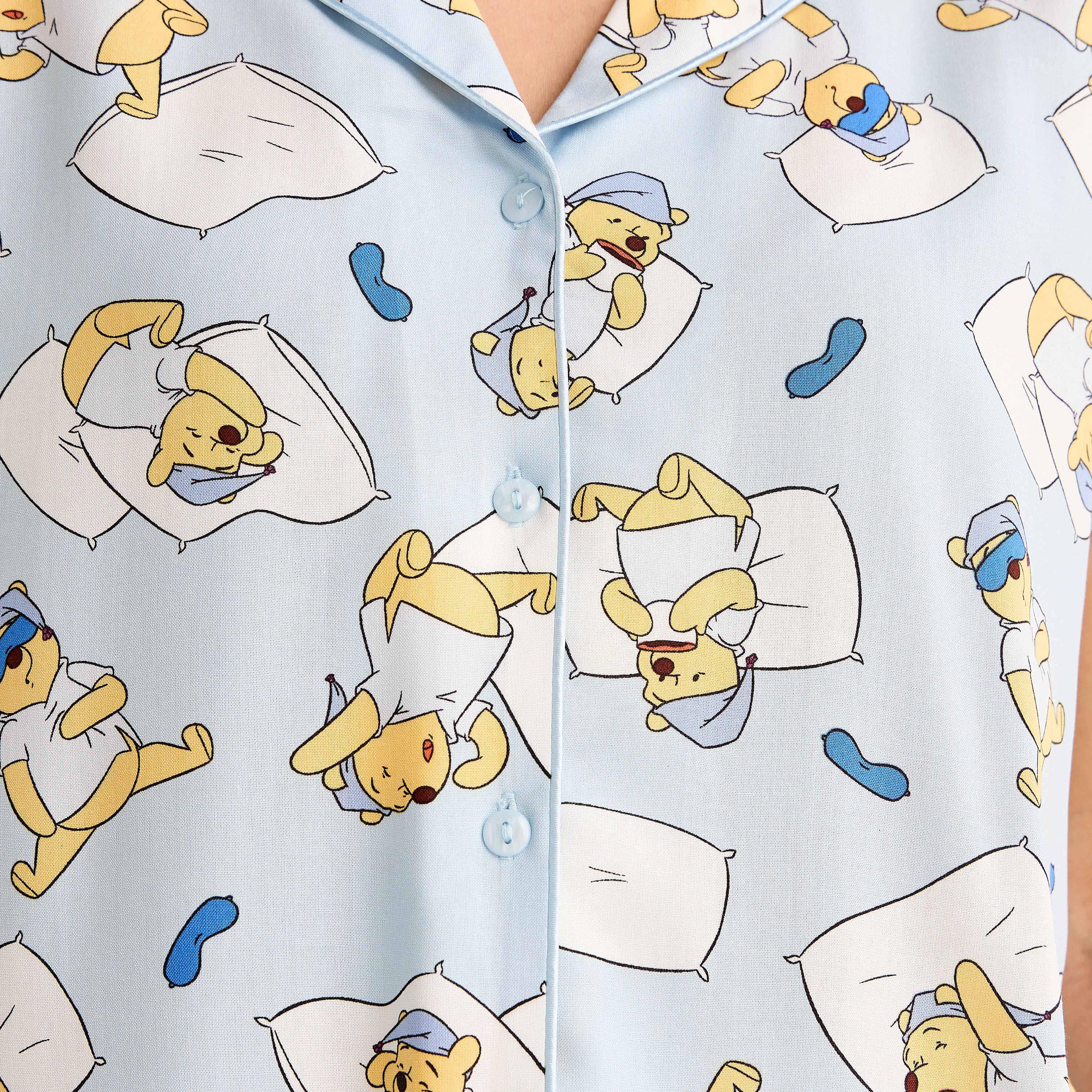طقم بيجاما فيسكوز قميص وبنطلون-women-clothing-nightwear-pyjamas-longsets-image-1