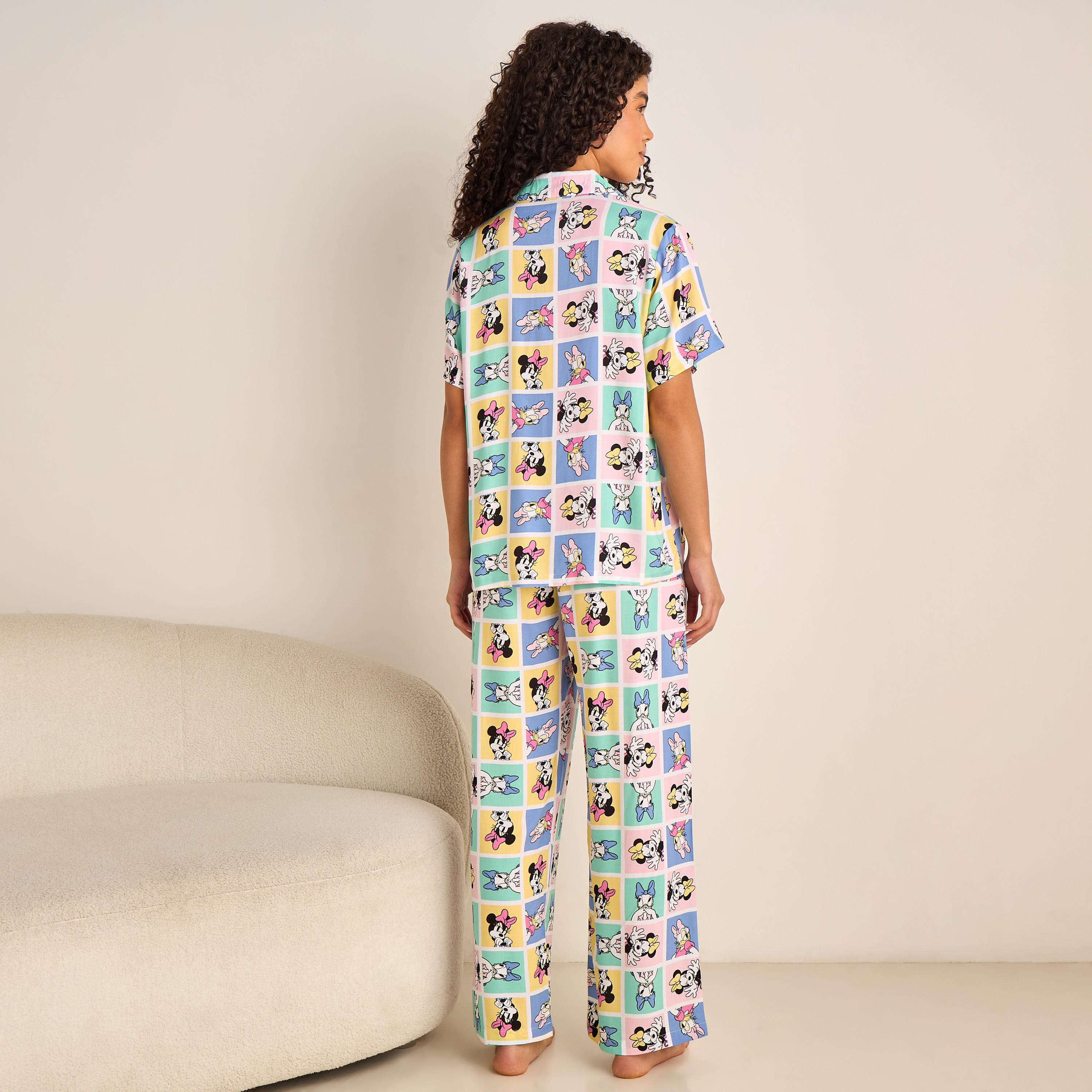 Pyjama Set Button-Down Shirt & Trousers Viscose-women-clothing-nightwear-pyjamas-longsets-image-4