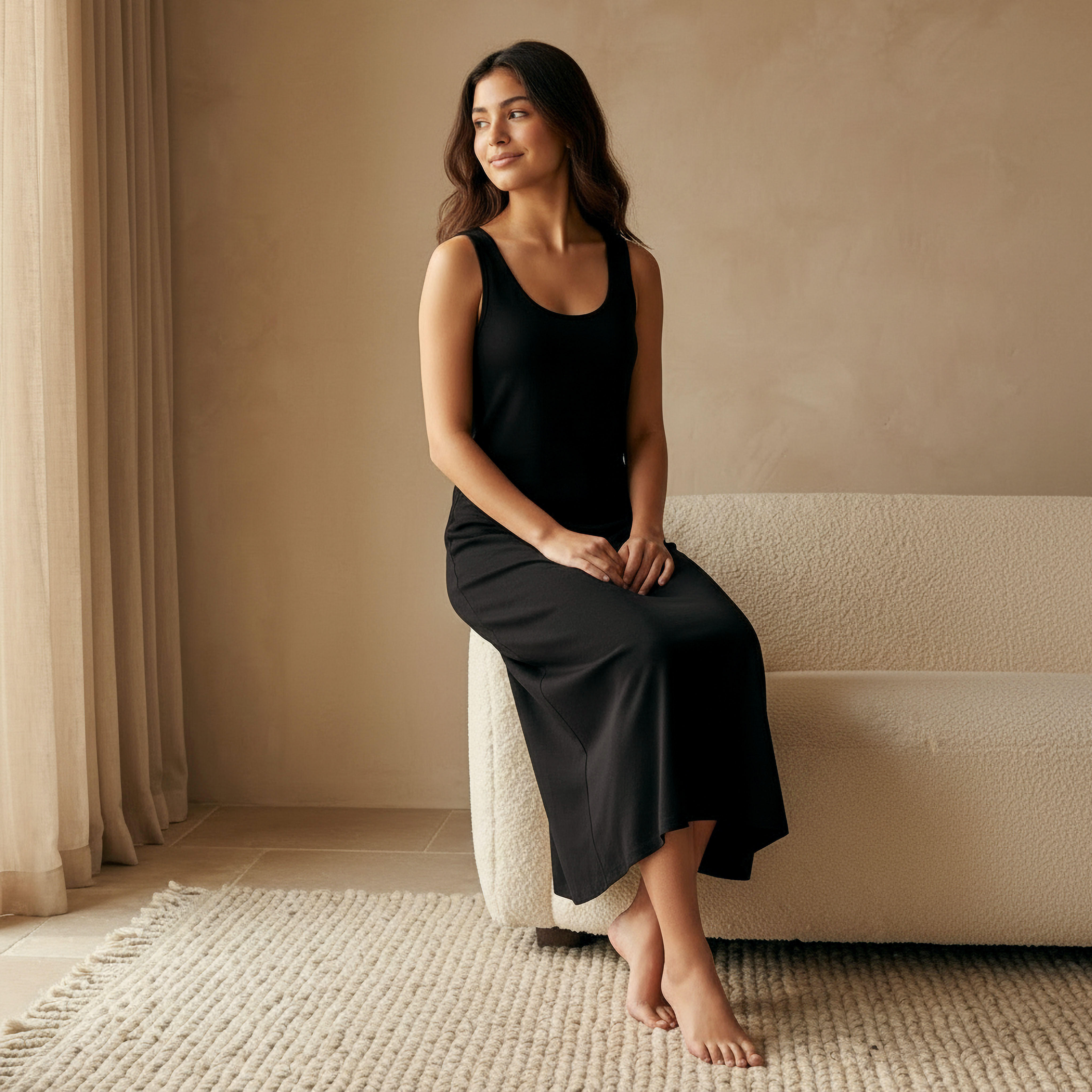 Slip Dress Sleeveless Textured-women-clothing-nightwear-nighties-image-4