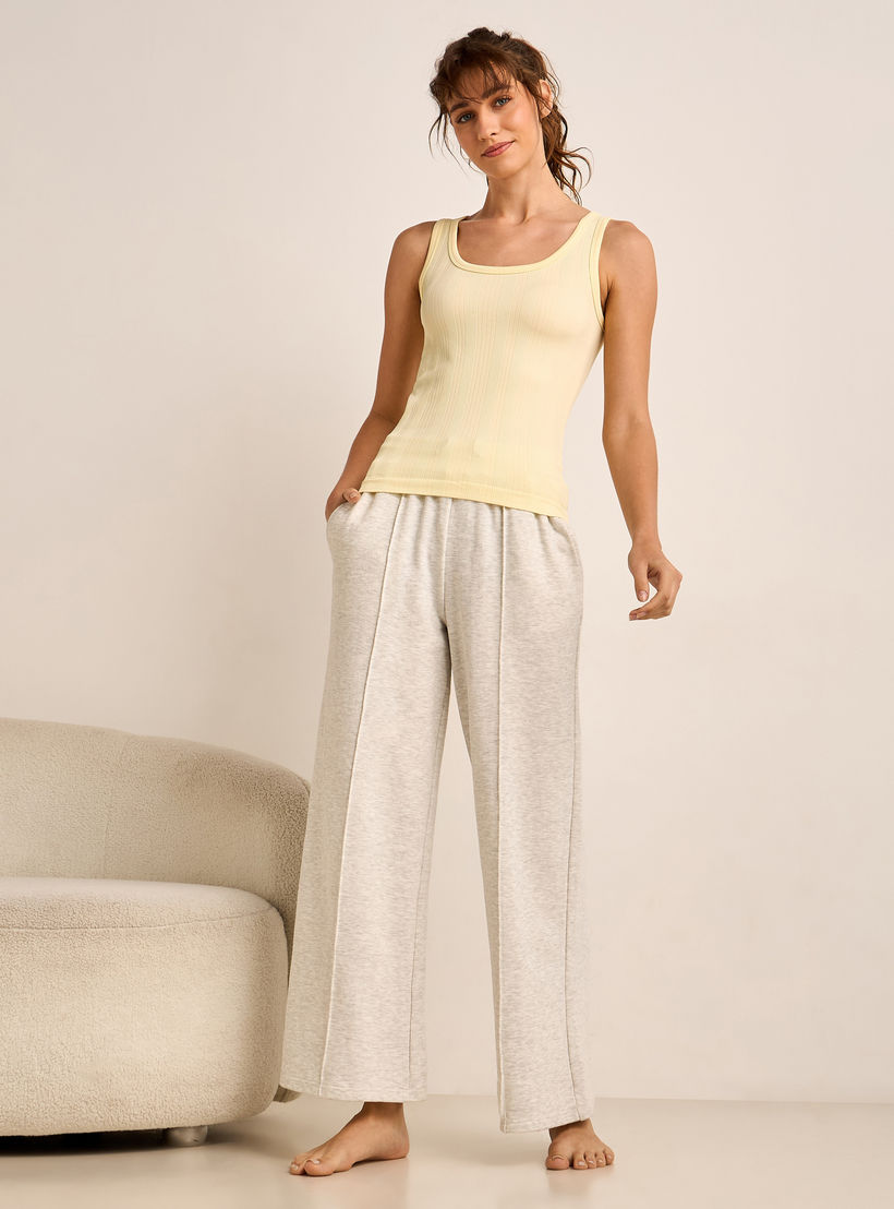 بلوزة تانك بتصميم مضلع بدون خياطة-women-clothing-nightwear-pyjamas-tops-image-4
